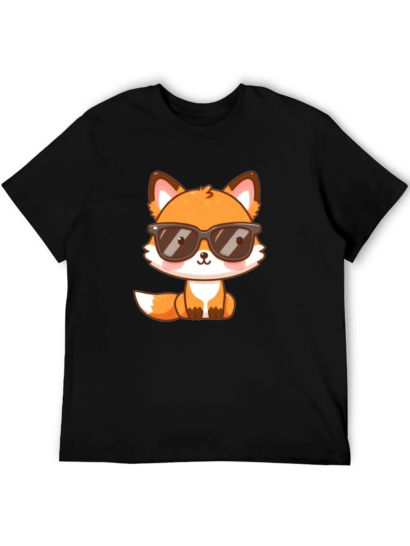 Cool Fox Graphic T-Shirt - Black