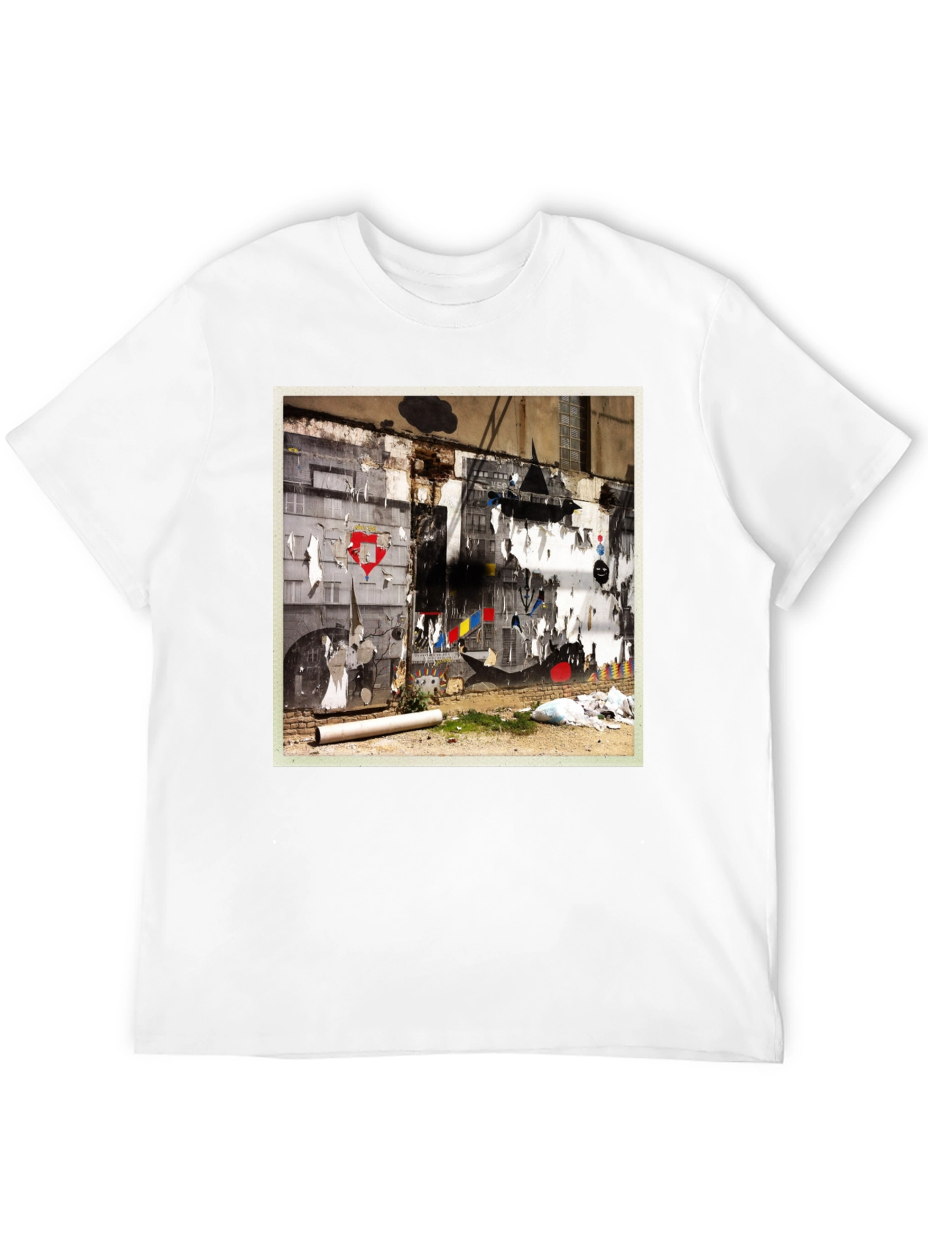Urban Art Graphic Tee - Stylish Black Cotton T-Shirt
