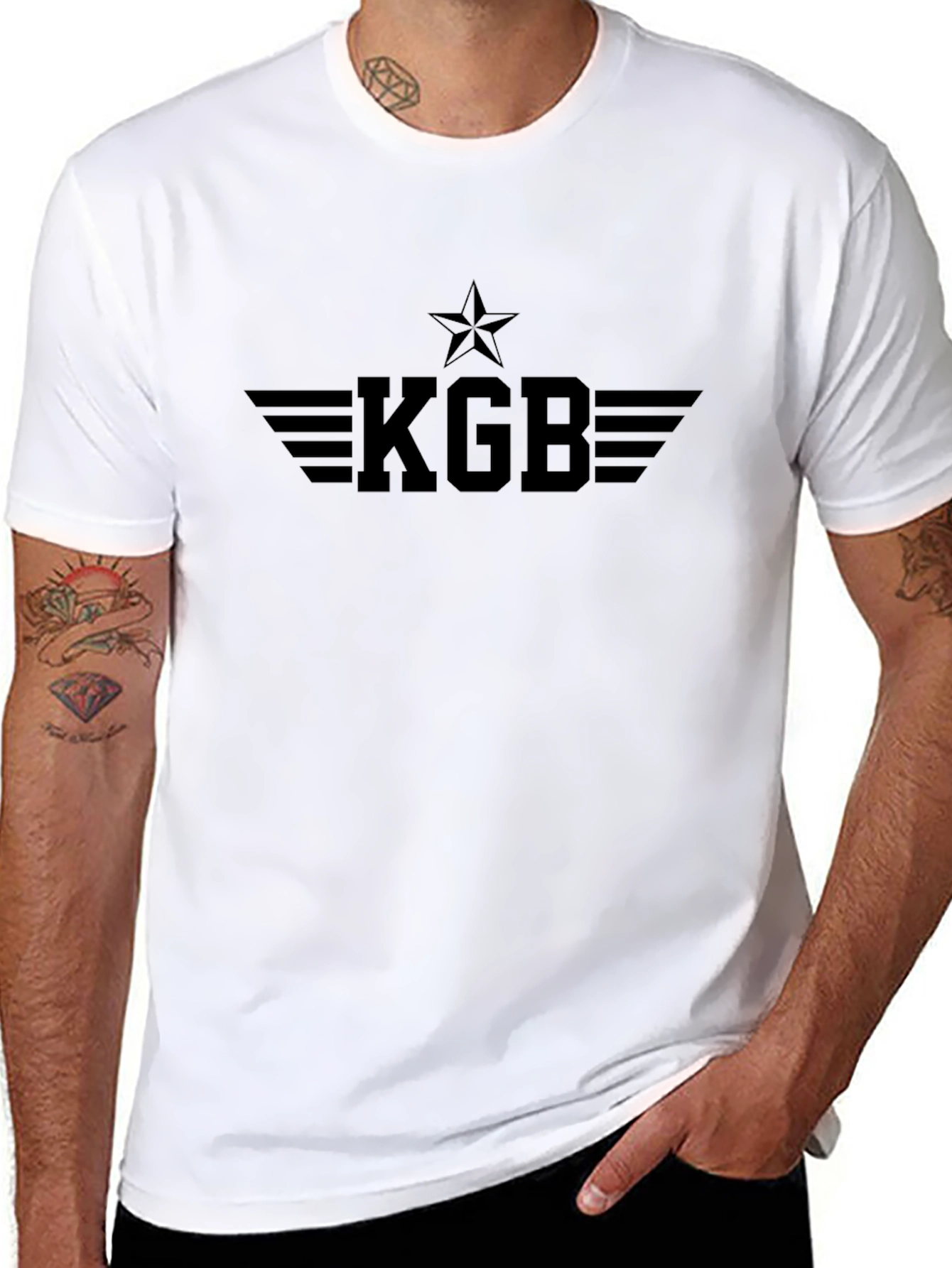 KGB Star Graphic Tee - Black