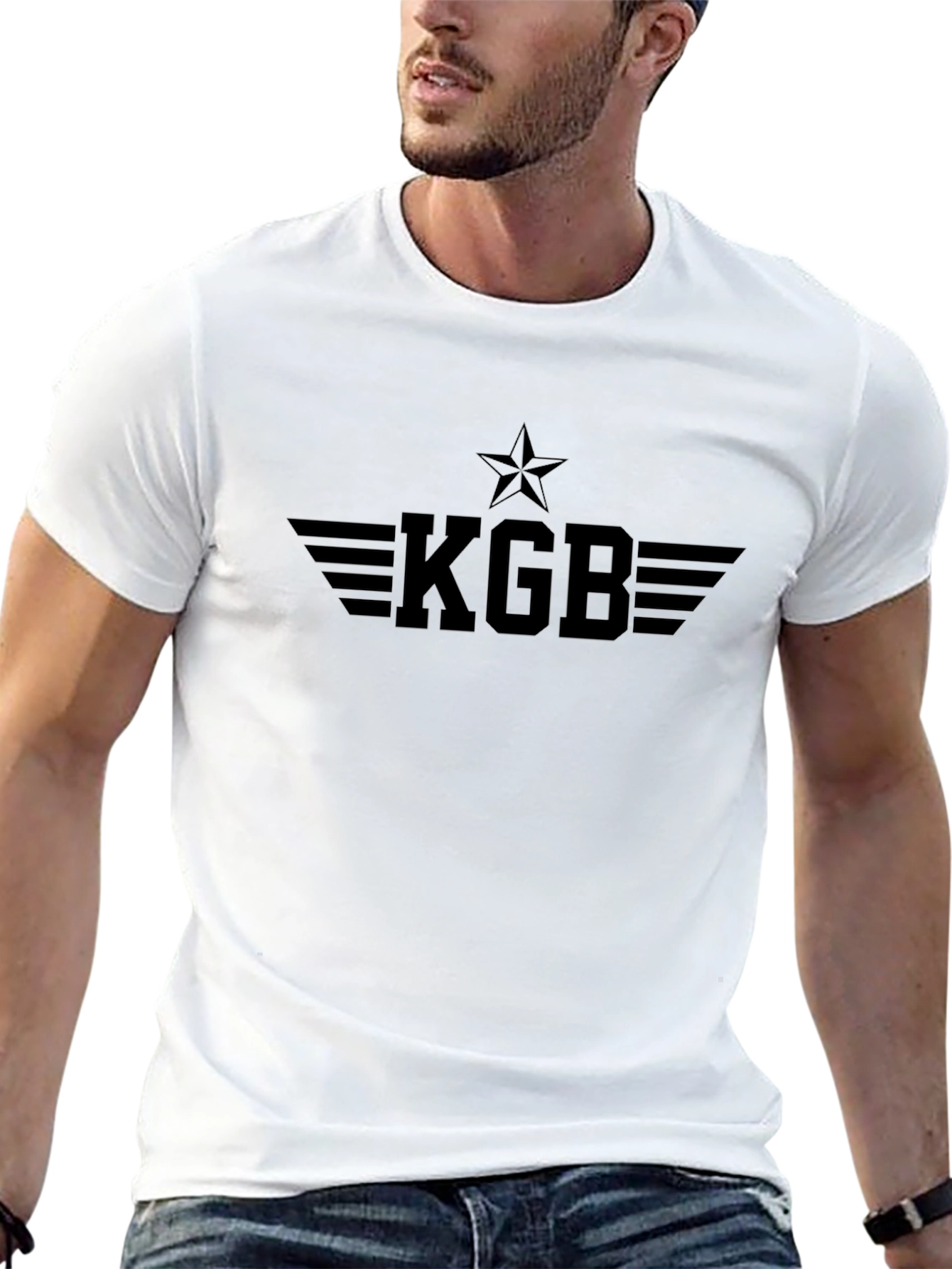 KGB Star Graphic Tee - Black