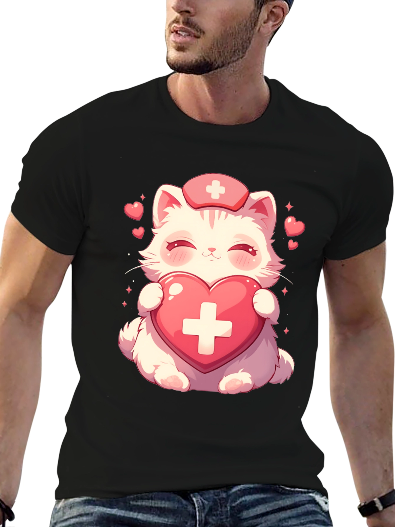 Cute Kawaii Nurse Cat T-Shirt