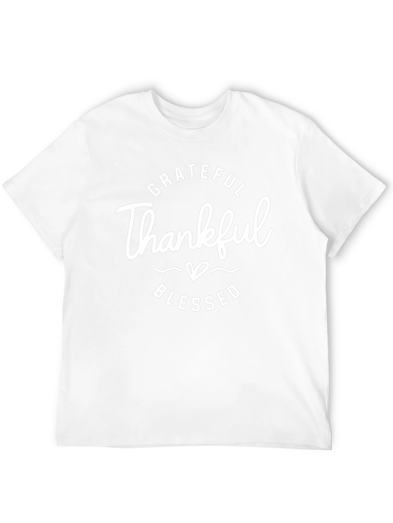 Grateful Thankful Blessed Black Graphic Tee