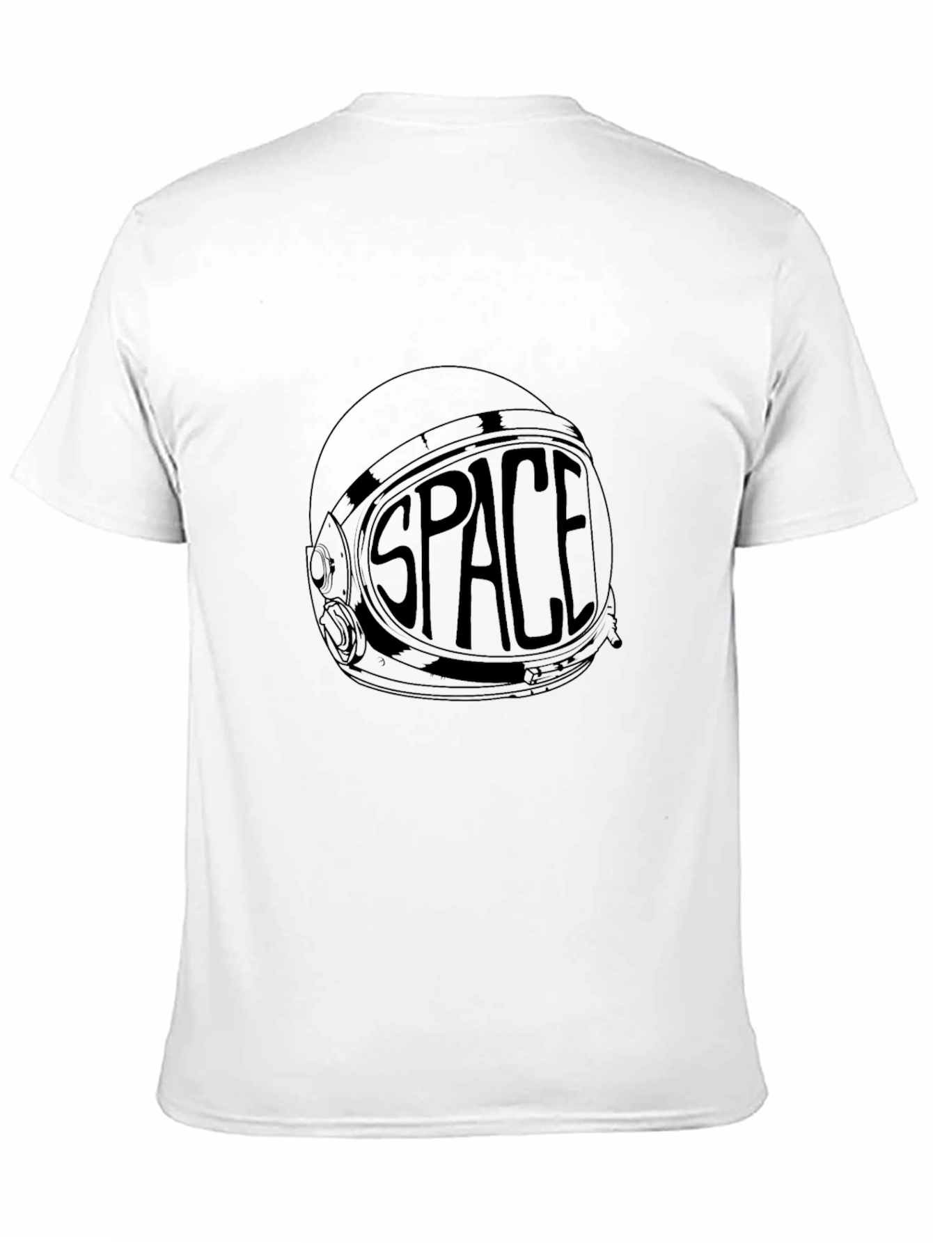 Space Helmet Graphic T-Shirt - Black