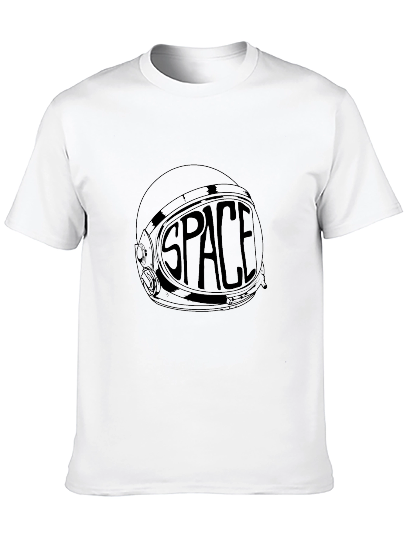Space Helmet Graphic T-Shirt - Black