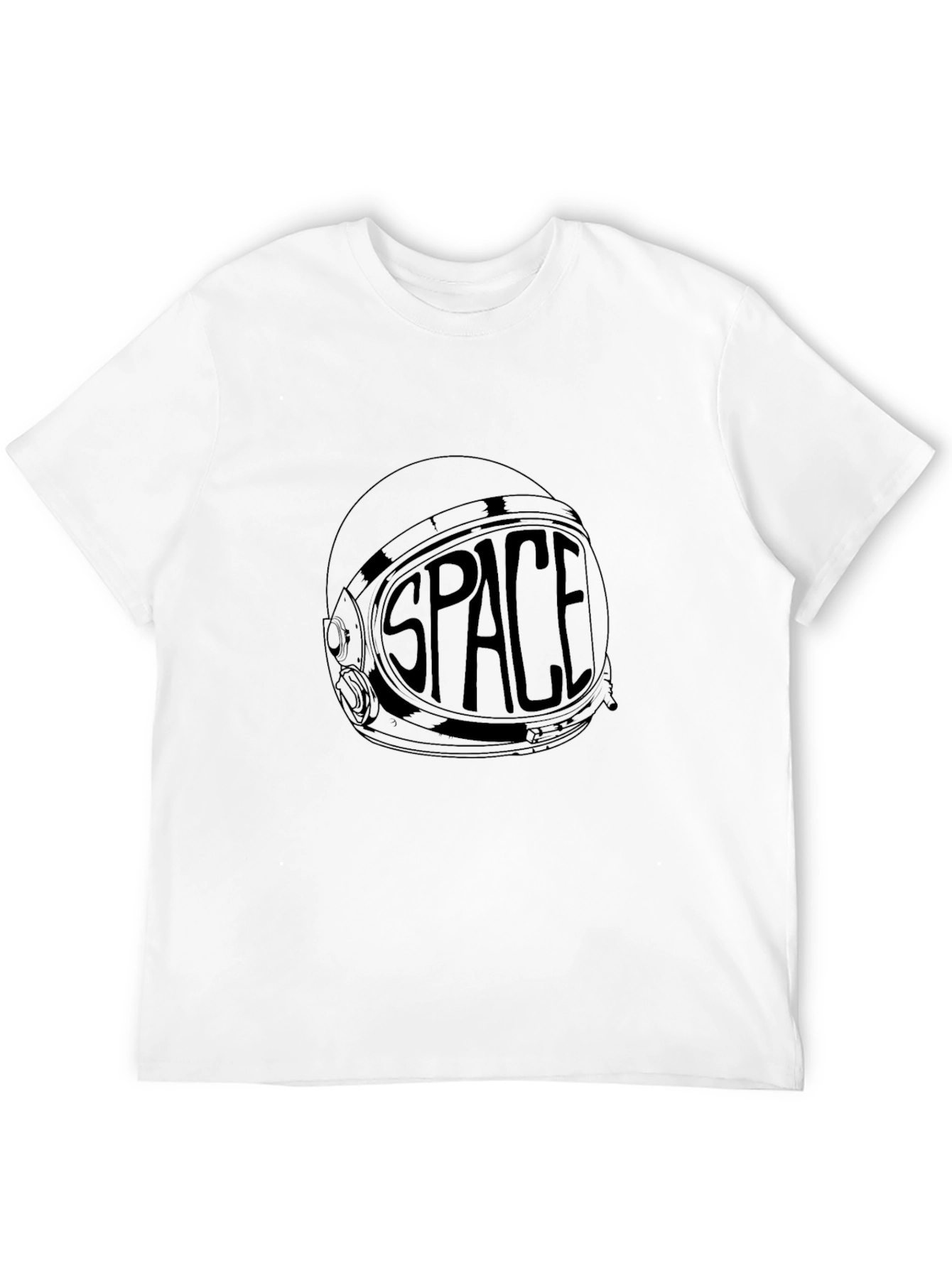 Space Helmet Graphic T-Shirt - Black