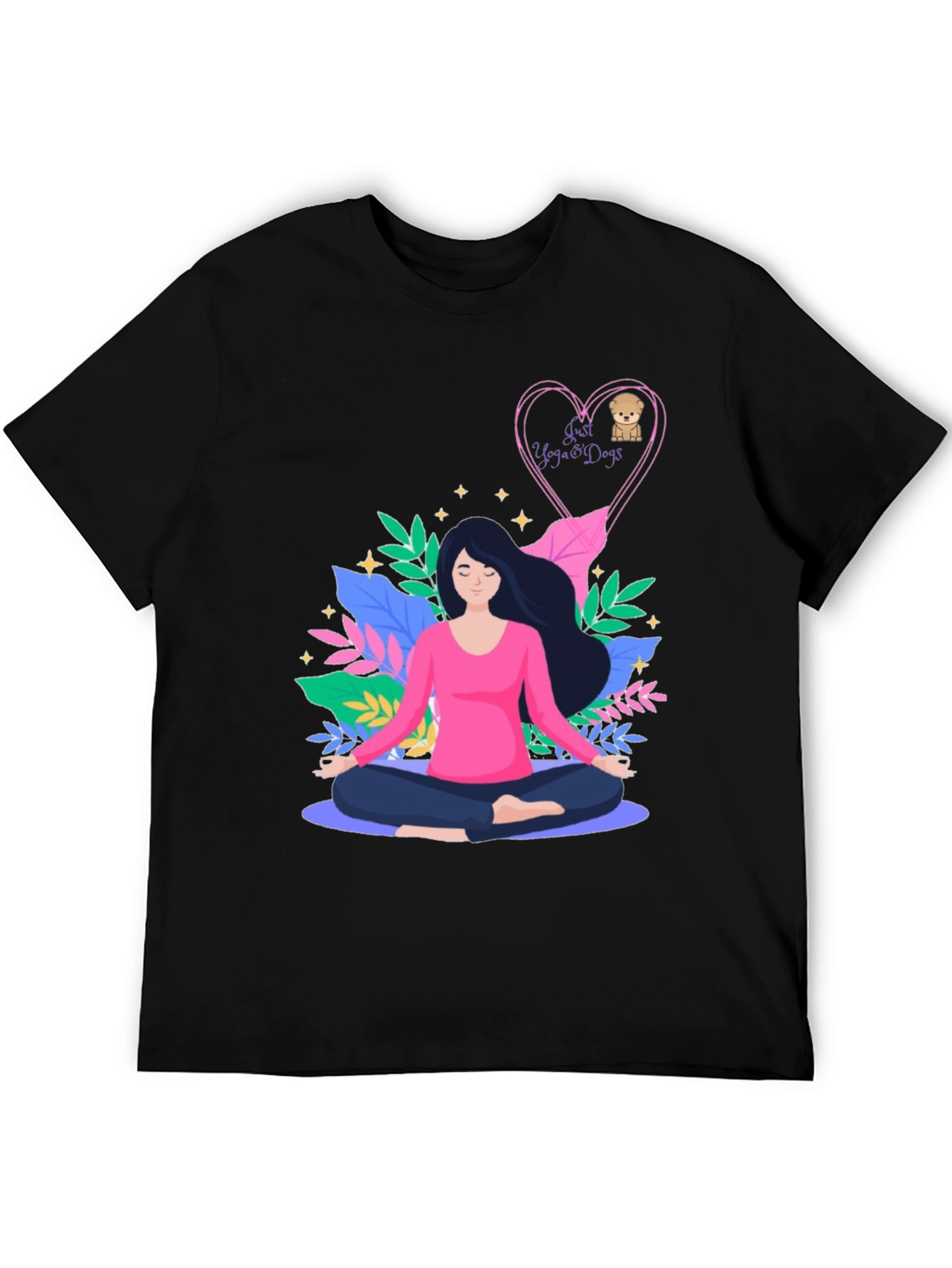 Yoga & Dogs Graphic Tee - Meditate in Style!