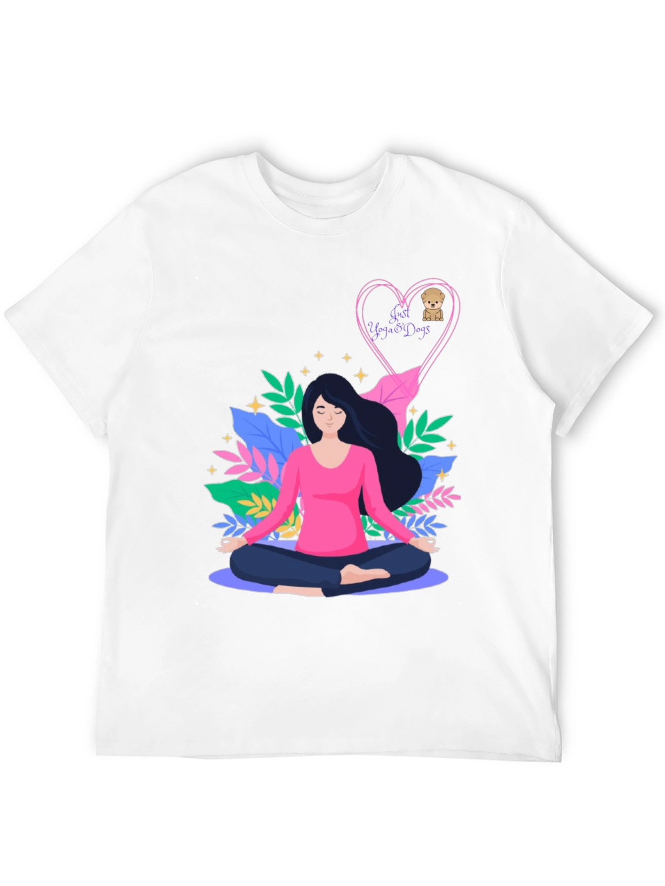 Yoga & Dogs Graphic Tee - Meditate in Style!