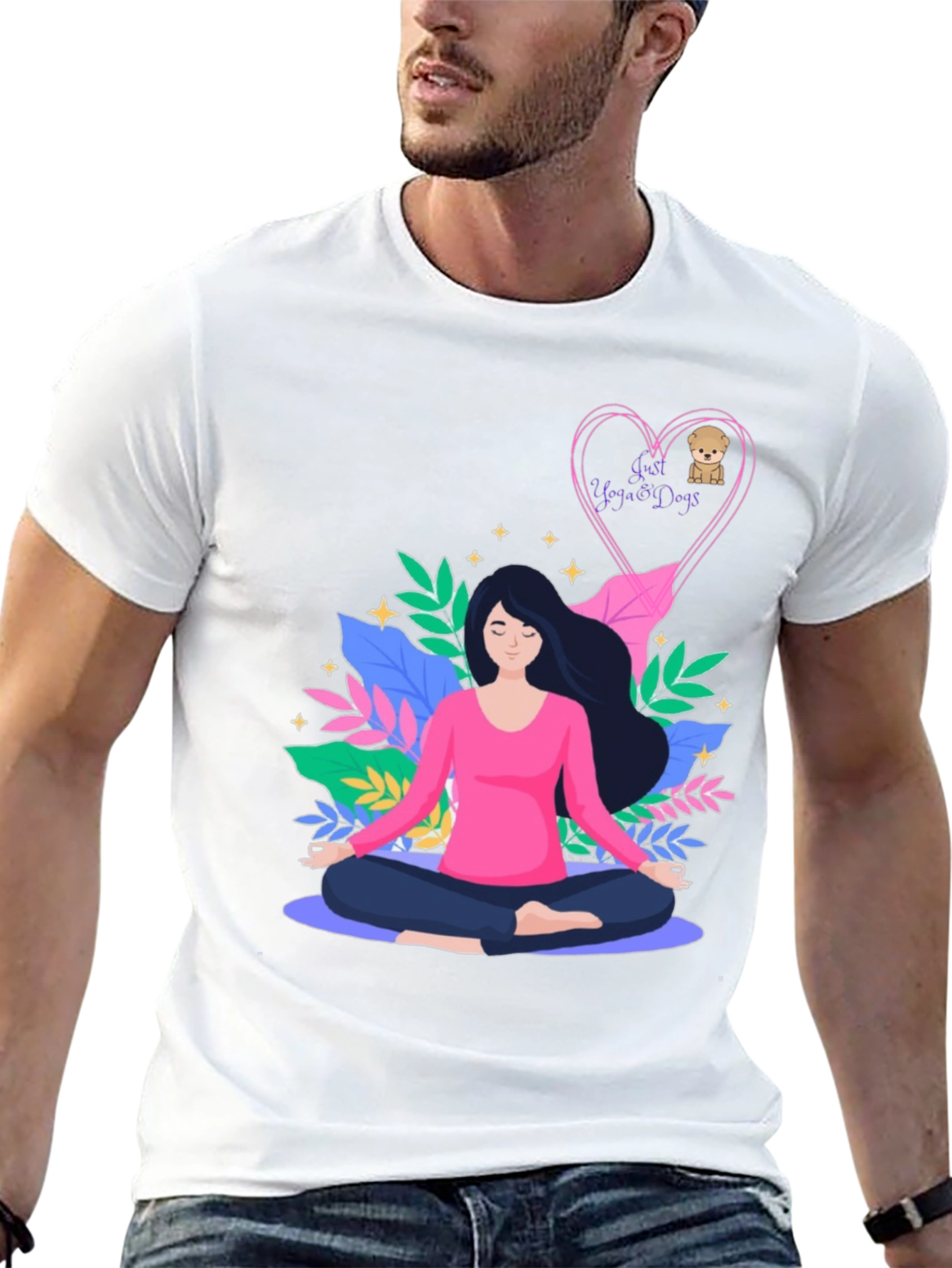 Yoga & Dogs Graphic Tee - Meditate in Style!