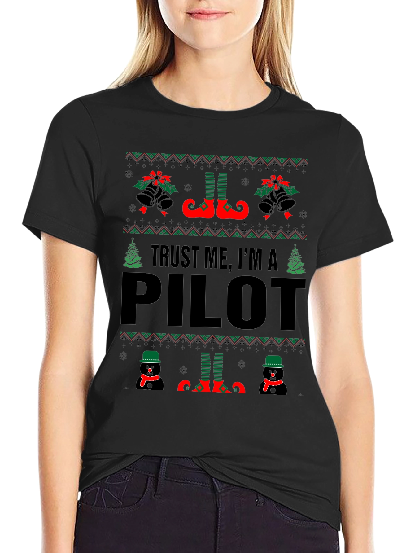 Trust Me Im A Pilot Ugly Christmas T-Shirt