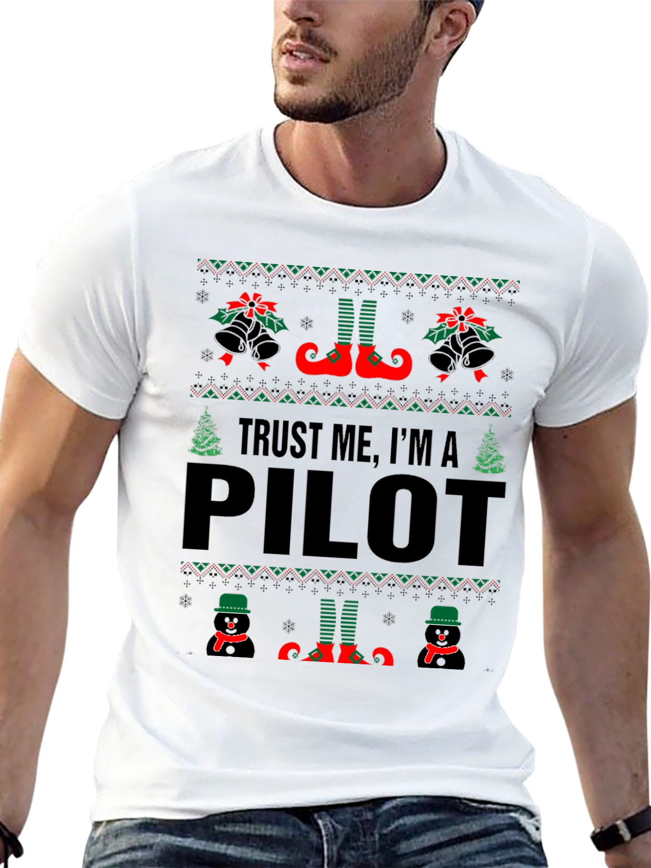 Trust Me Im A Pilot Ugly Christmas T-Shirt