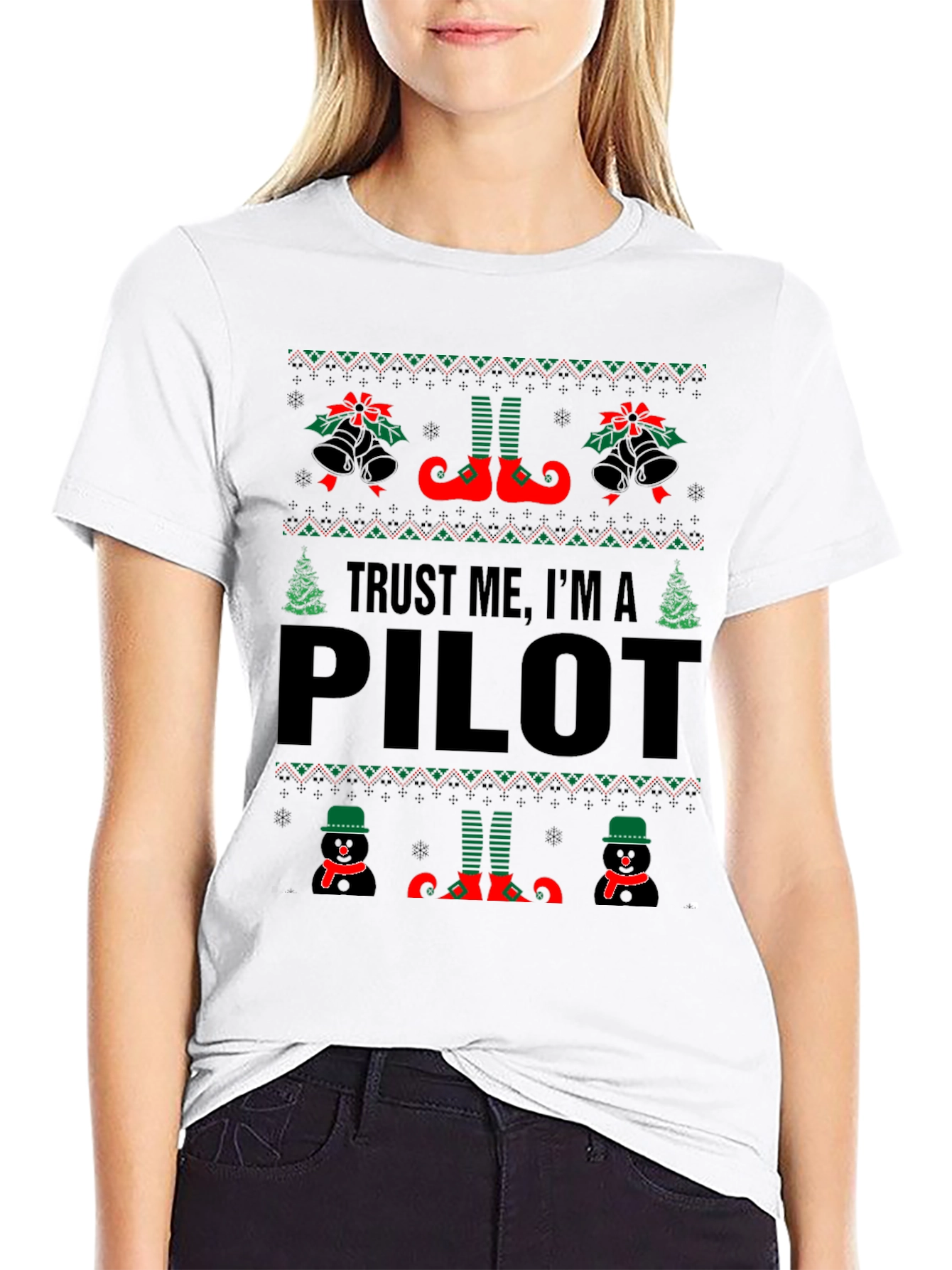 Trust Me Im A Pilot Ugly Christmas T-Shirt
