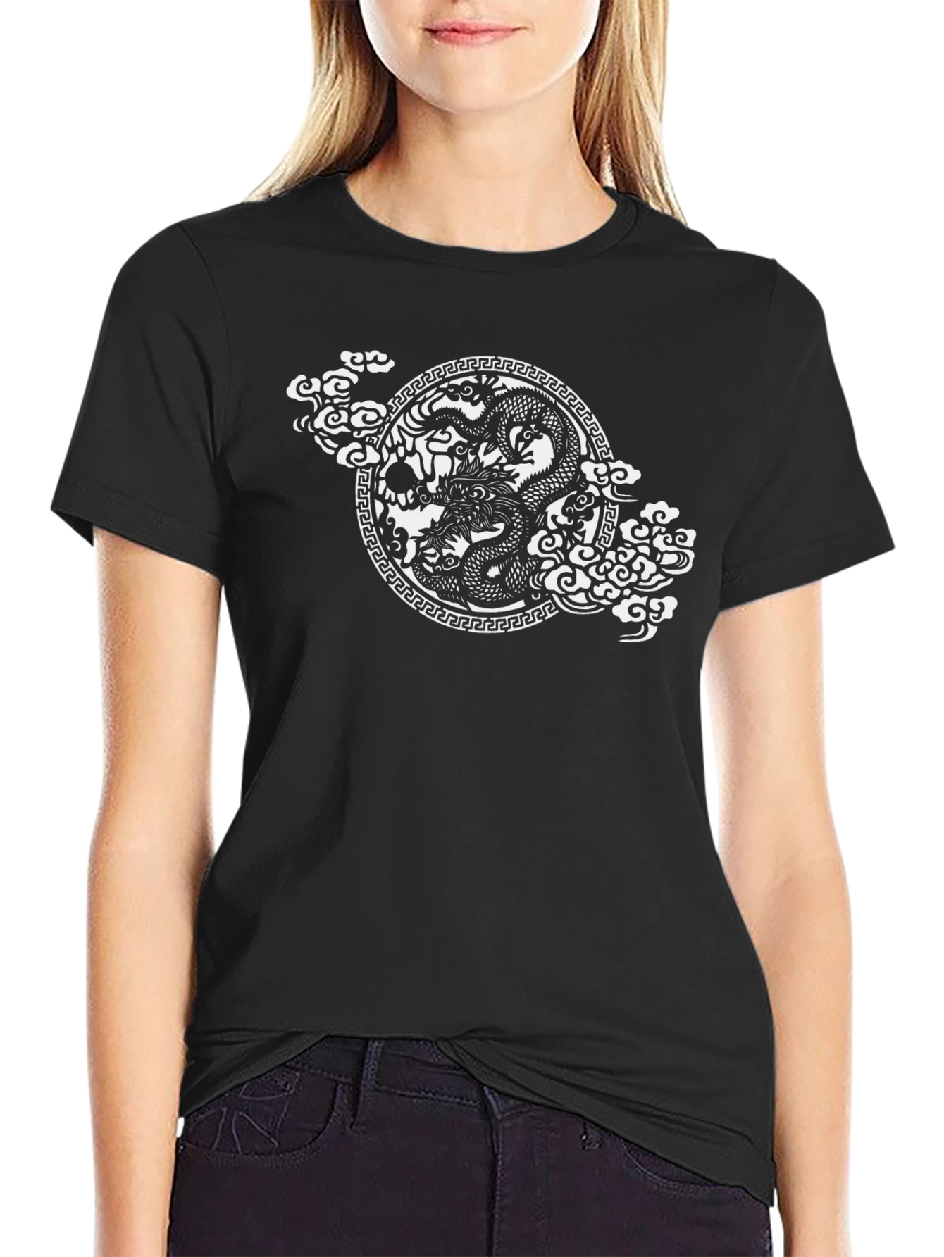 Dragon Yin Yang Graphic T-Shirt