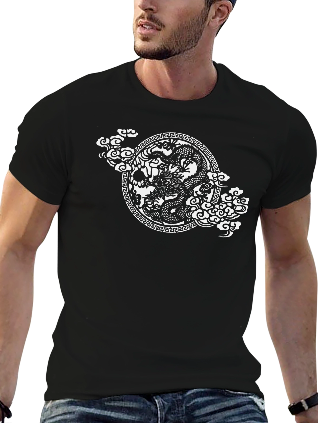 Dragon Yin Yang Graphic T-Shirt