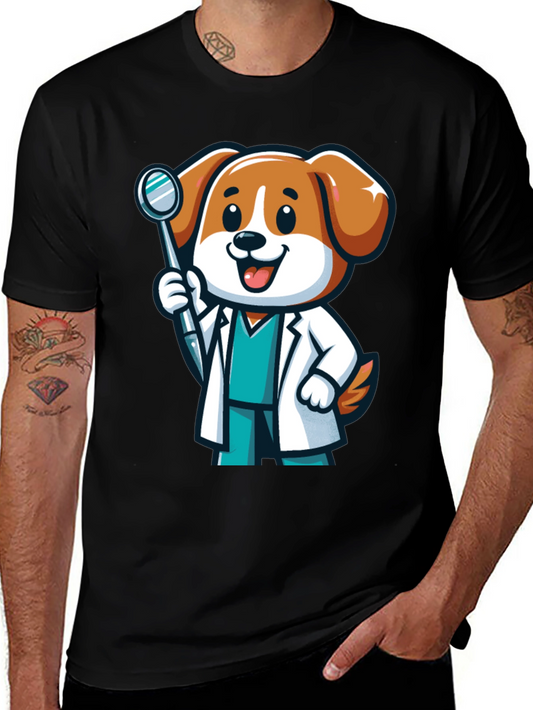 Dog Dentist T-Shirt - Cute Cartoon Animal Doctor Tee