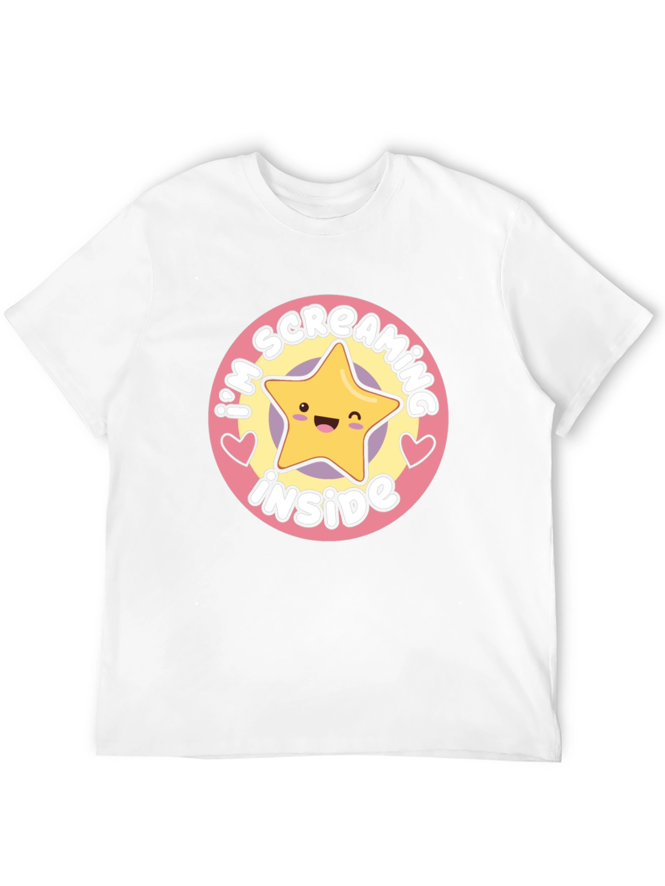 Screaming Inside Star Graphic T-Shirt - Soft Cotton