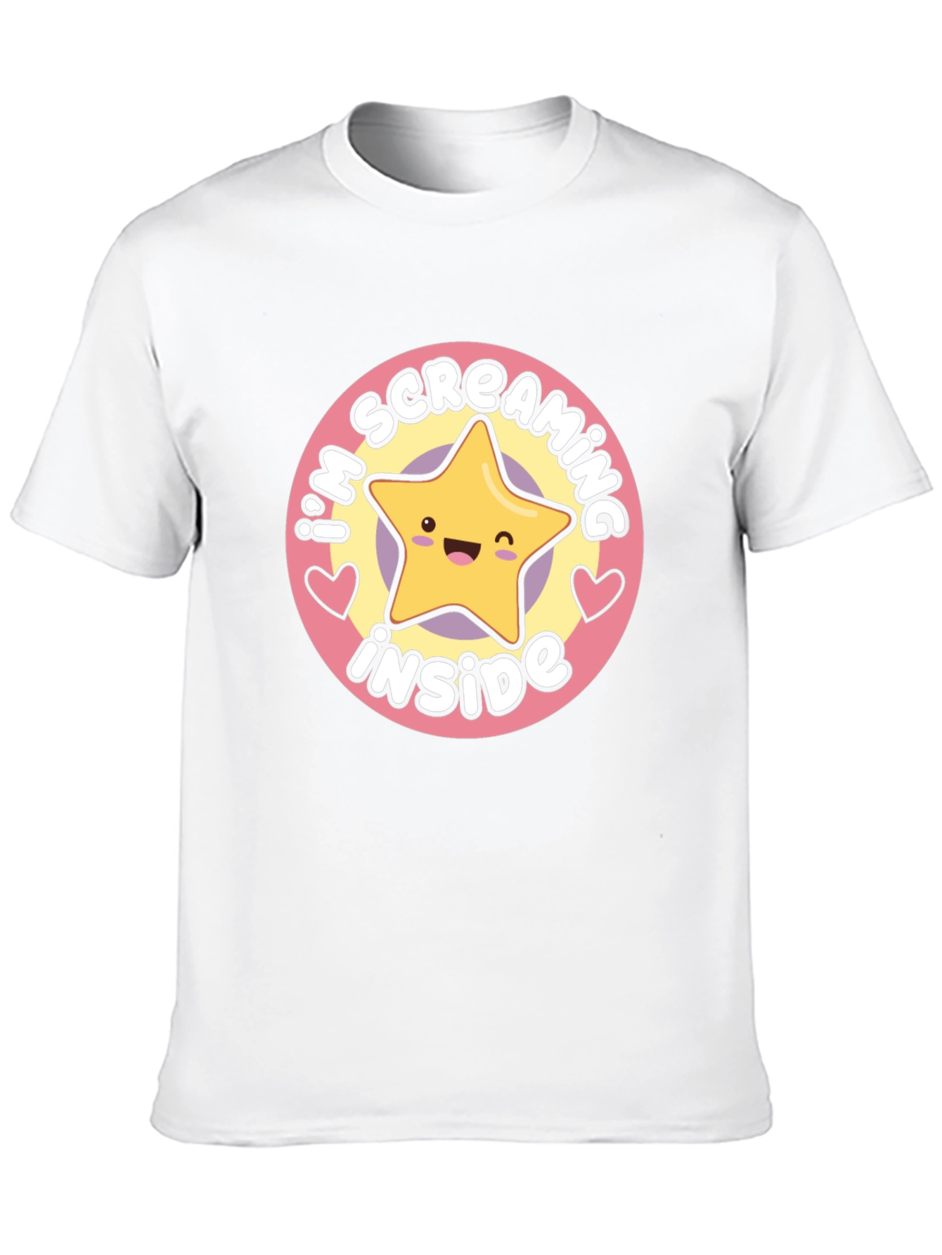 Screaming Inside Star Graphic T-Shirt - Soft Cotton