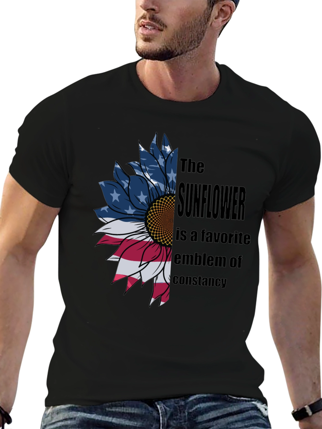 American Sunflower Graphic T-Shirt