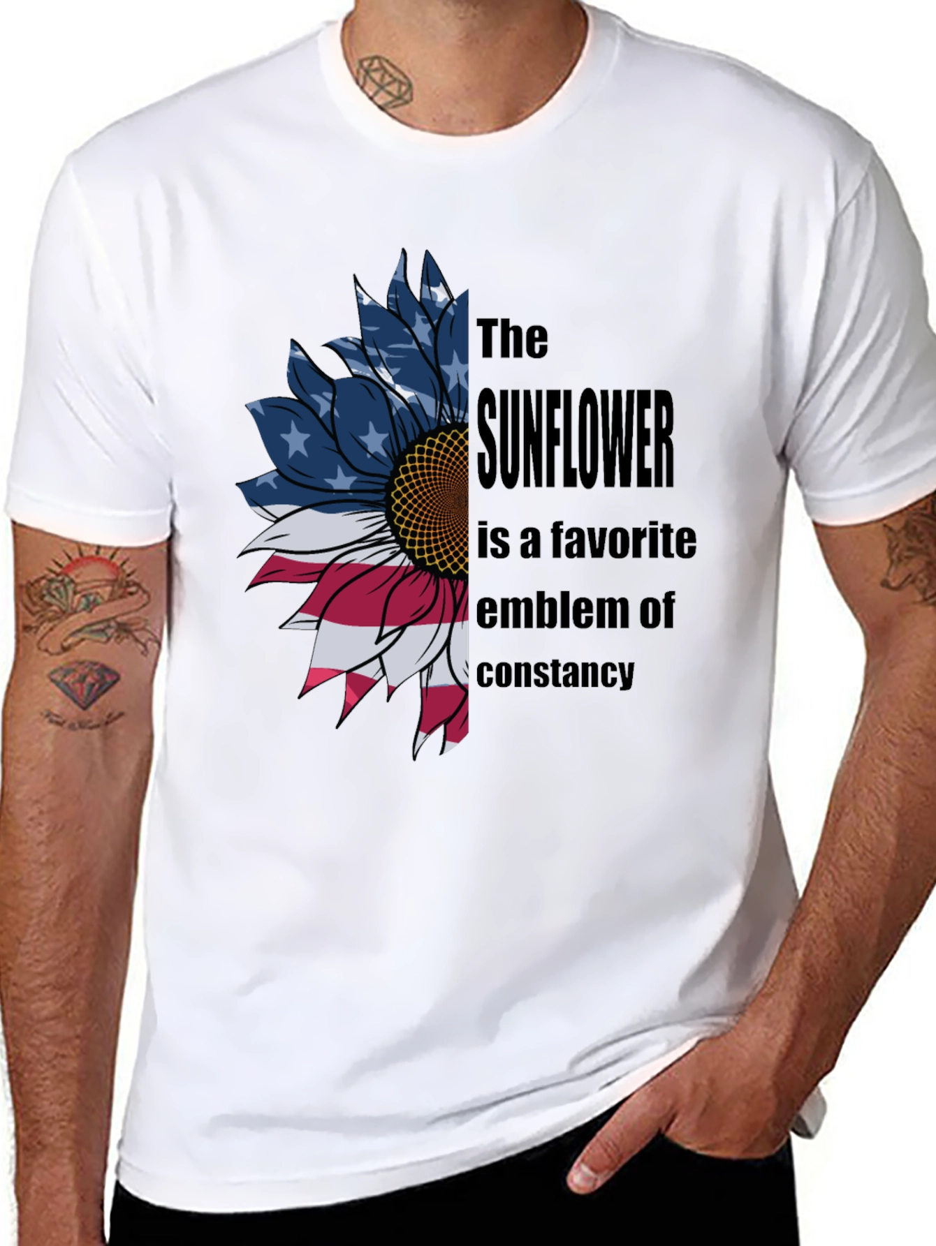 American Sunflower Graphic T-Shirt