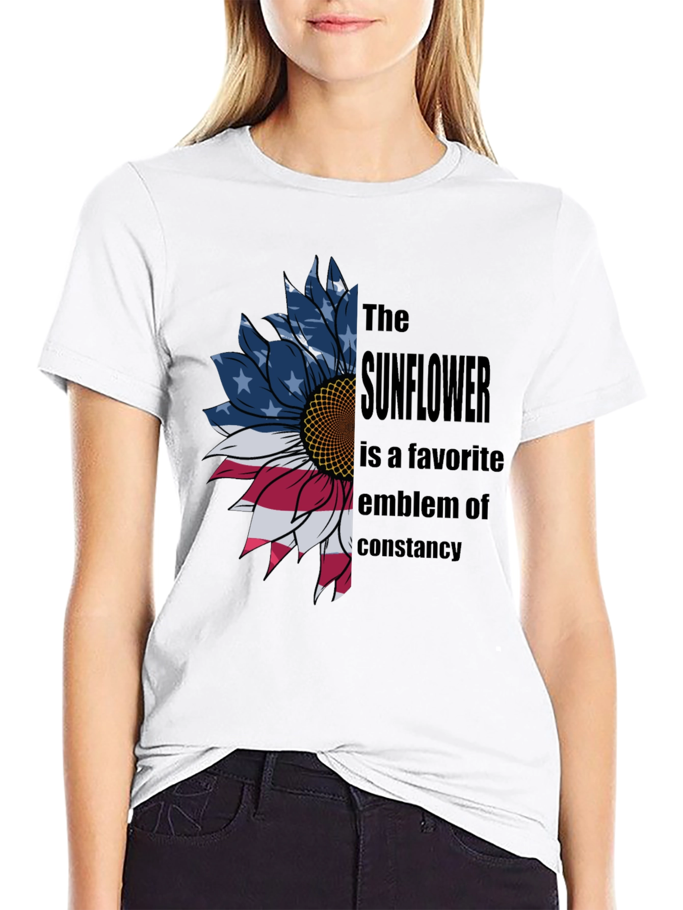 American Sunflower Graphic T-Shirt