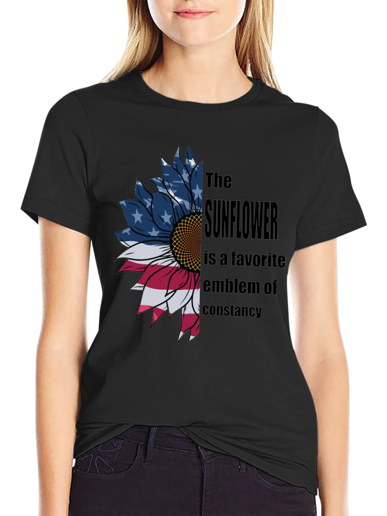 American Sunflower Graphic T-Shirt