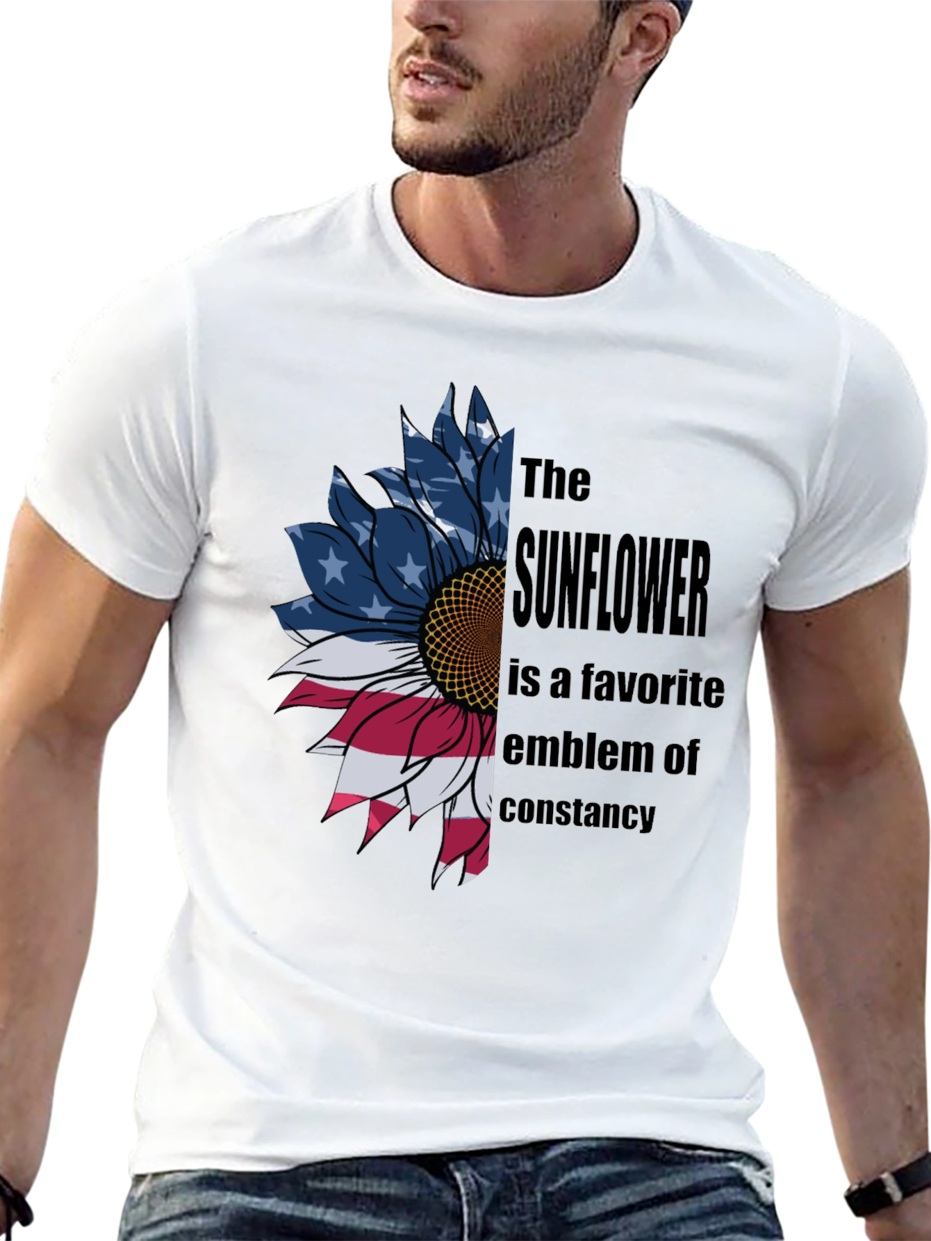 American Sunflower Graphic T-Shirt