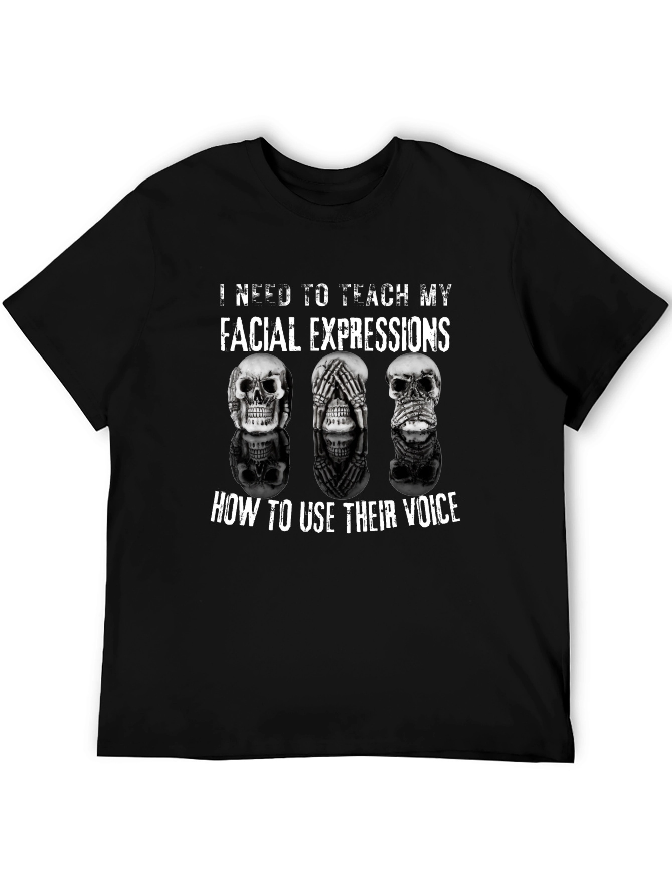 Skull Expression Graphic T-Shirt
