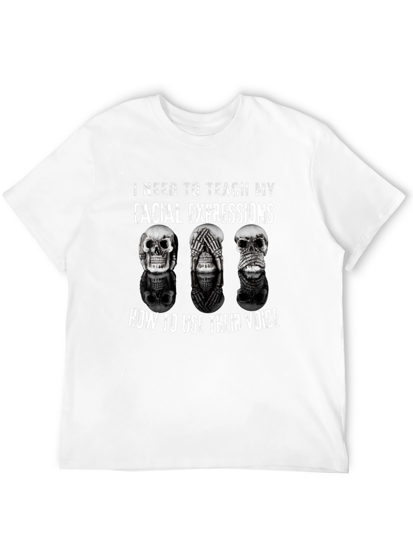 Skull Expression Graphic T-Shirt