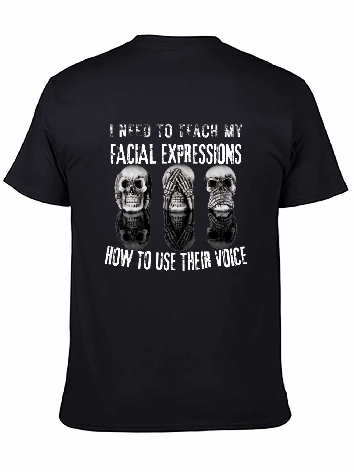 Skull Expression Graphic T-Shirt