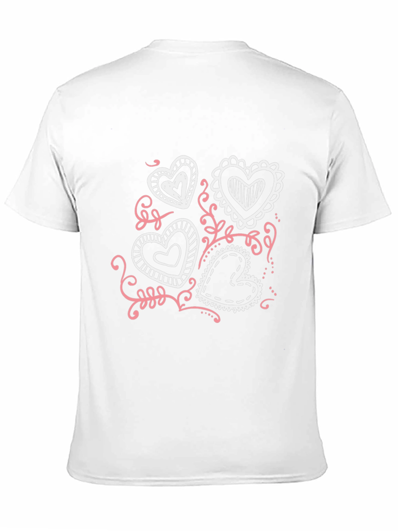 Heart Scribble Graphic Tee - Soft Cotton Blend