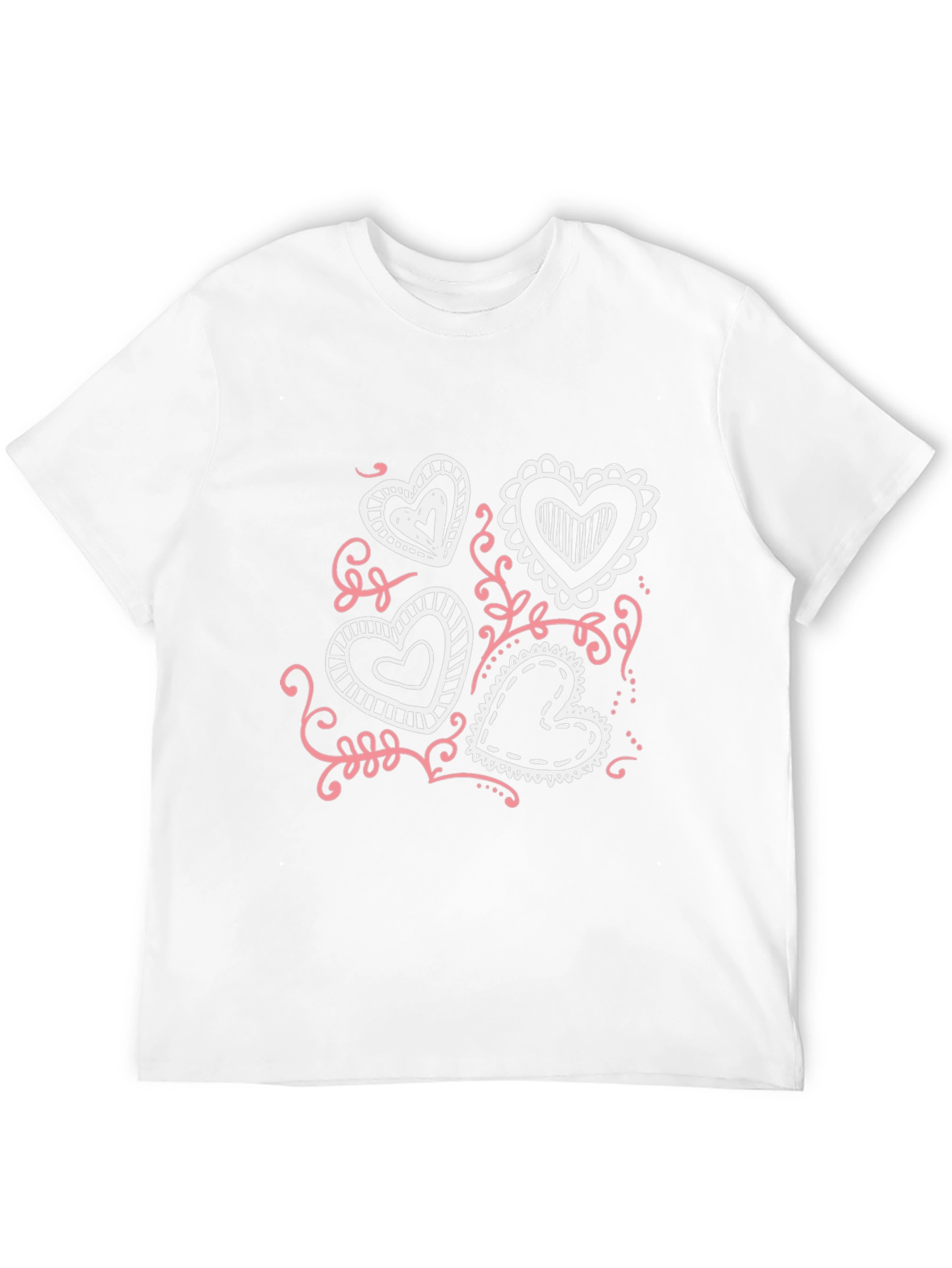 Heart Scribble Graphic Tee - Soft Cotton Blend