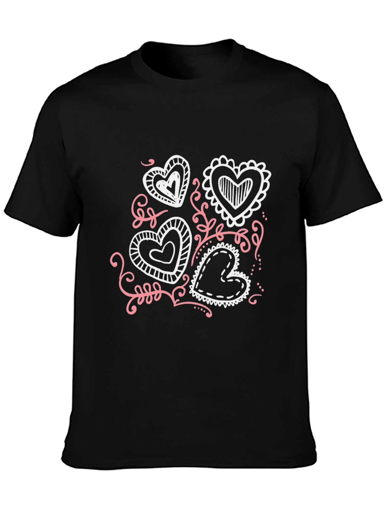 Heart Scribble Graphic Tee - Soft Cotton Blend