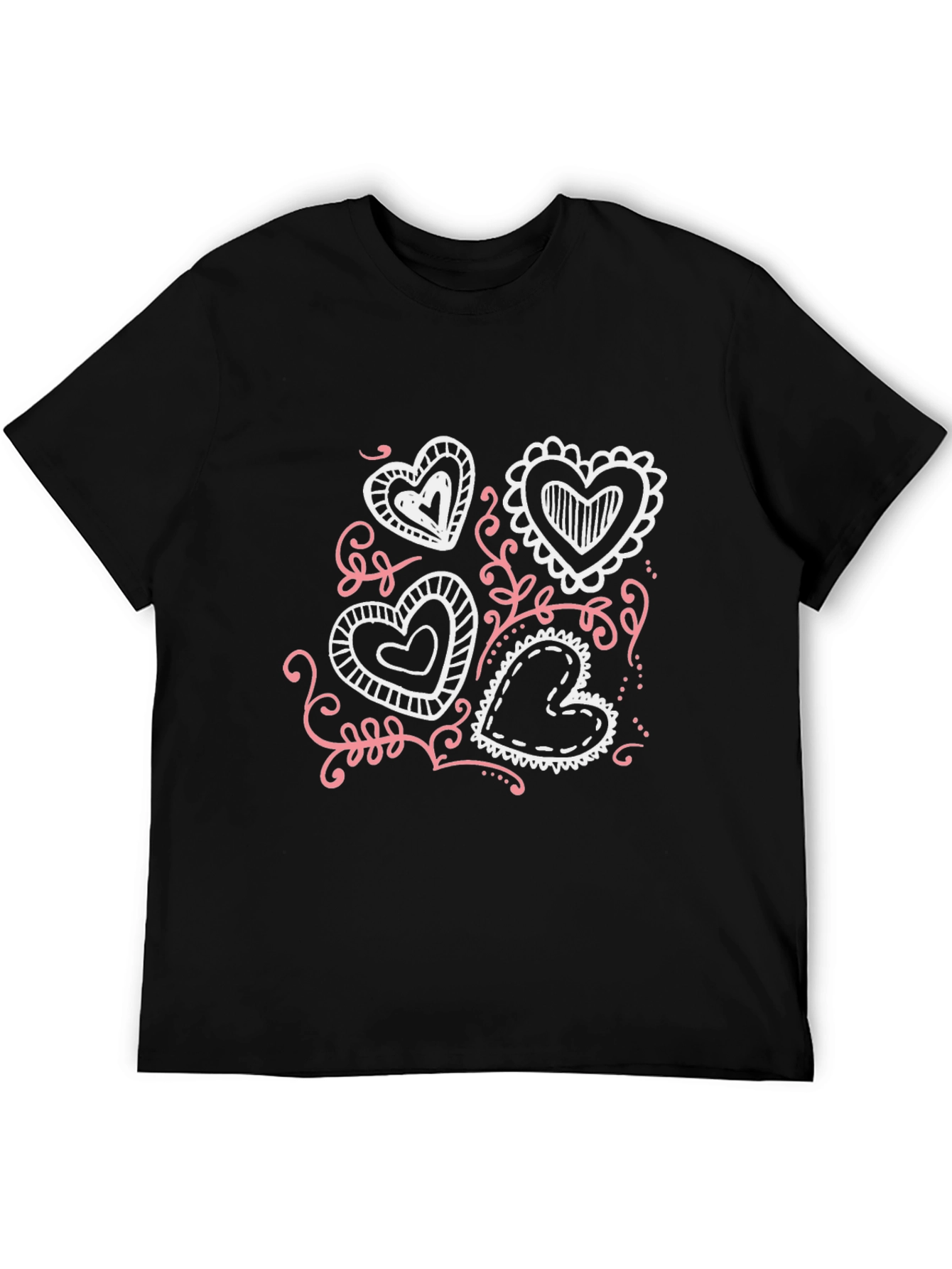 Heart Scribble Graphic Tee - Soft Cotton Blend