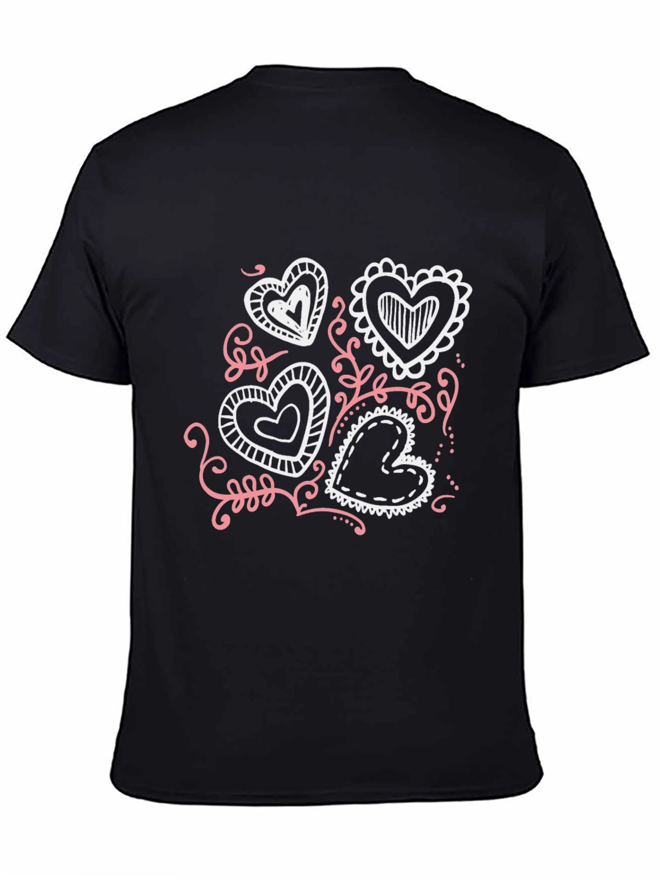 Heart Scribble Graphic Tee - Soft Cotton Blend
