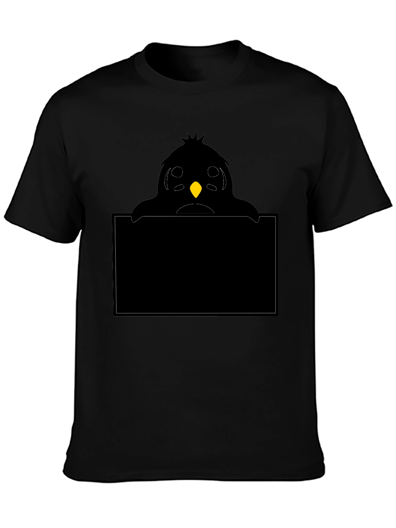 Black T-Shirt with Penguin Graphic