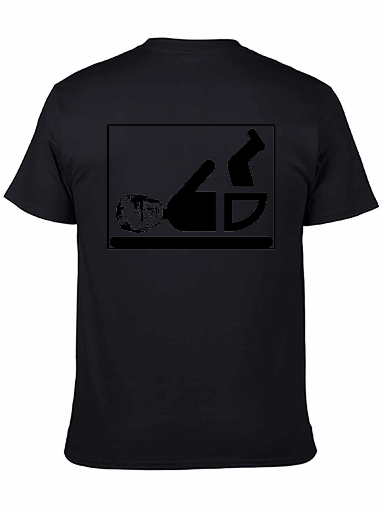 Funny Upside Down Man in Cup Graphic T-Shirt