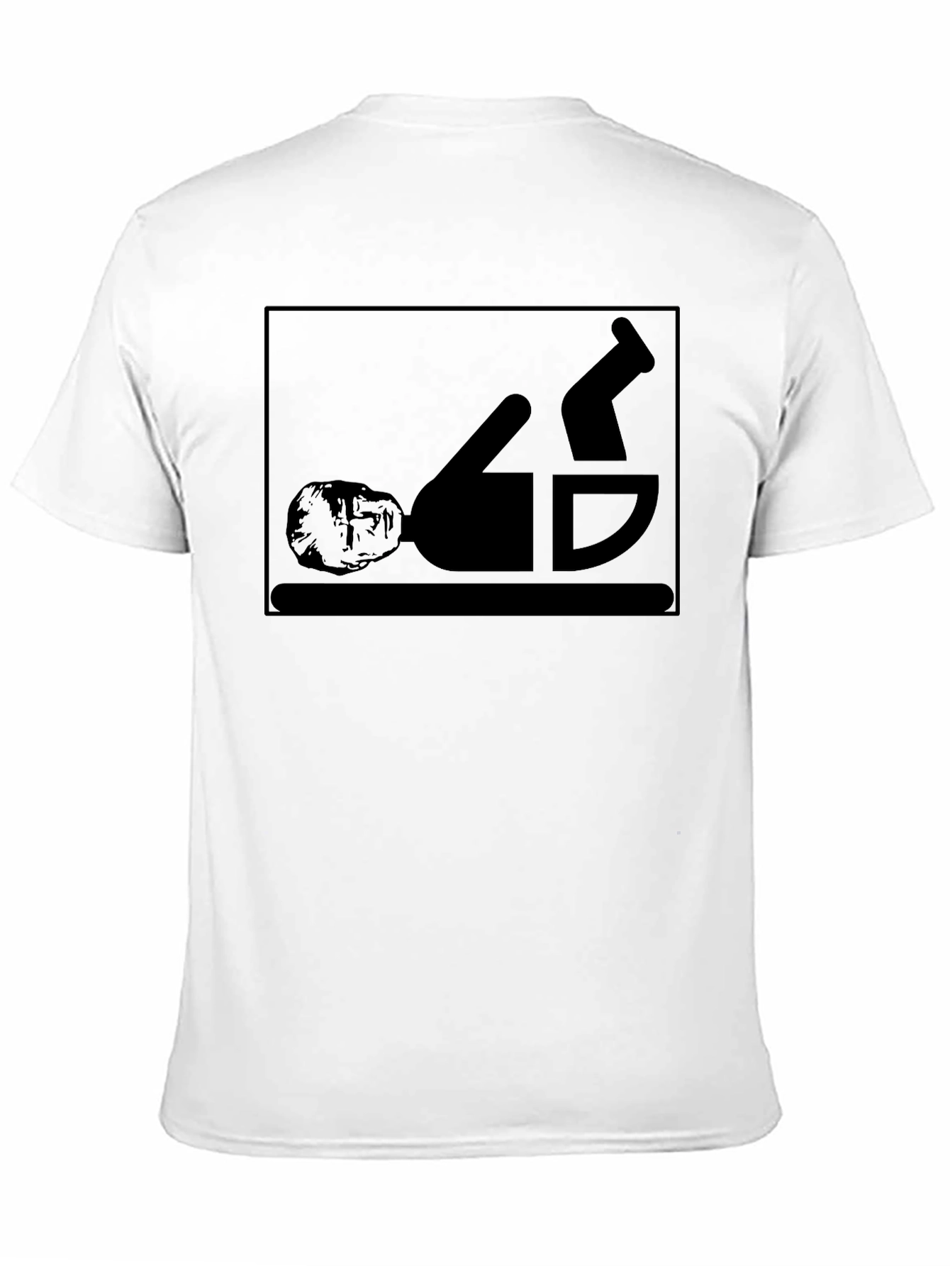 Funny Upside Down Man in Cup Graphic T-Shirt