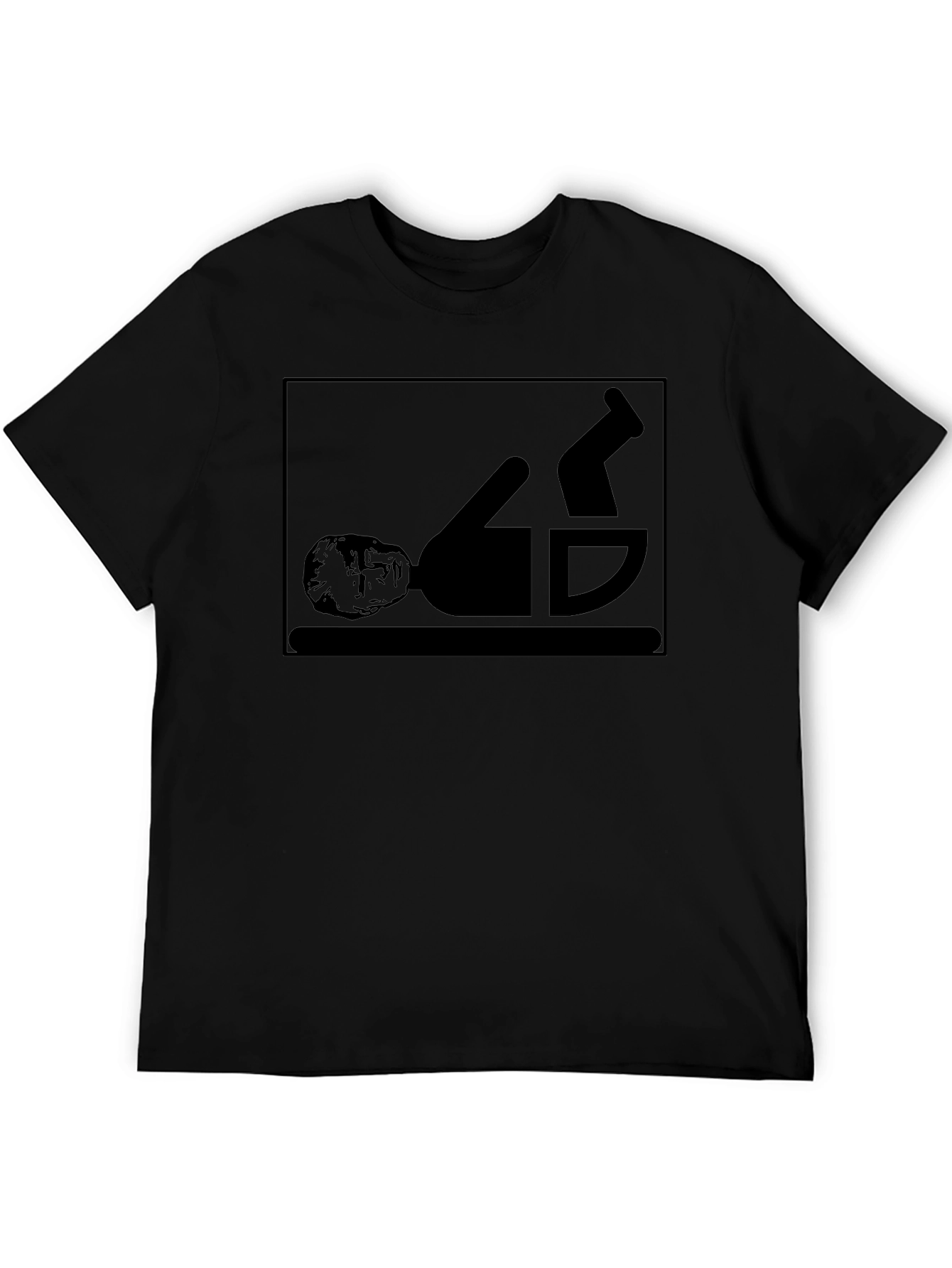 Funny Upside Down Man in Cup Graphic T-Shirt