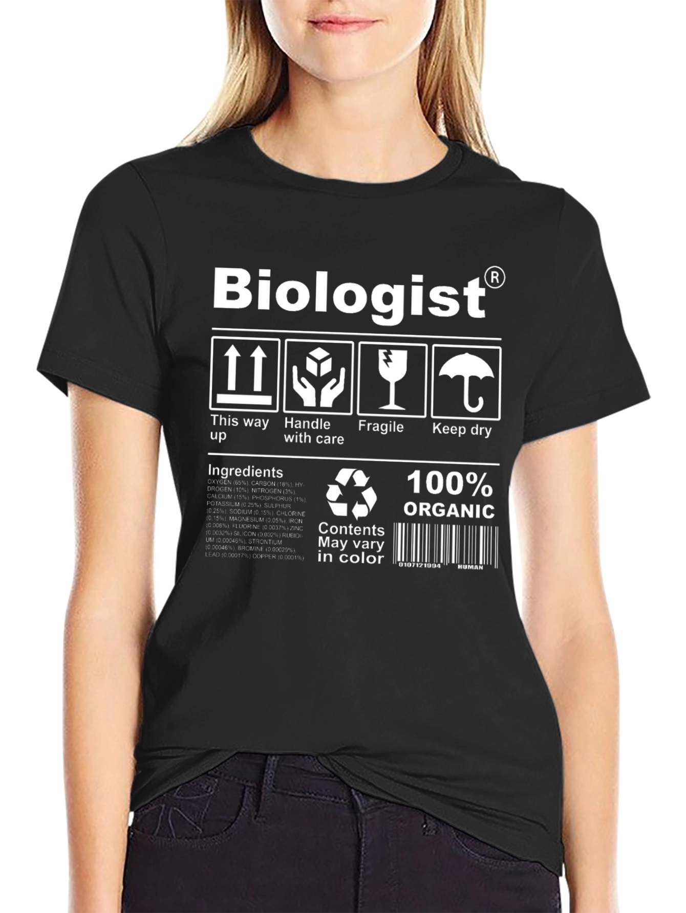 Biologist Organic Black T-Shirt
