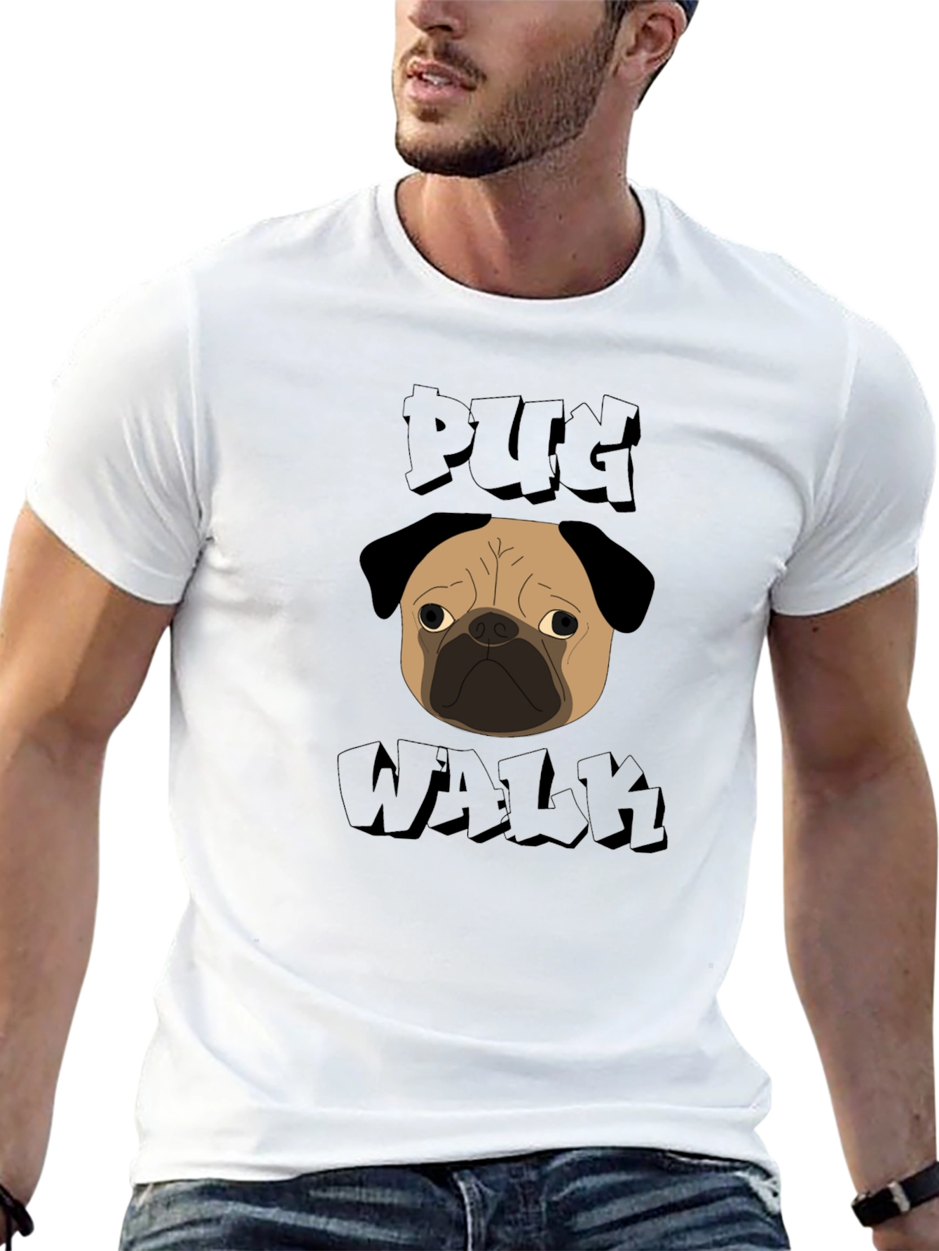 Pug Walk Graphic Tee - Unique Style