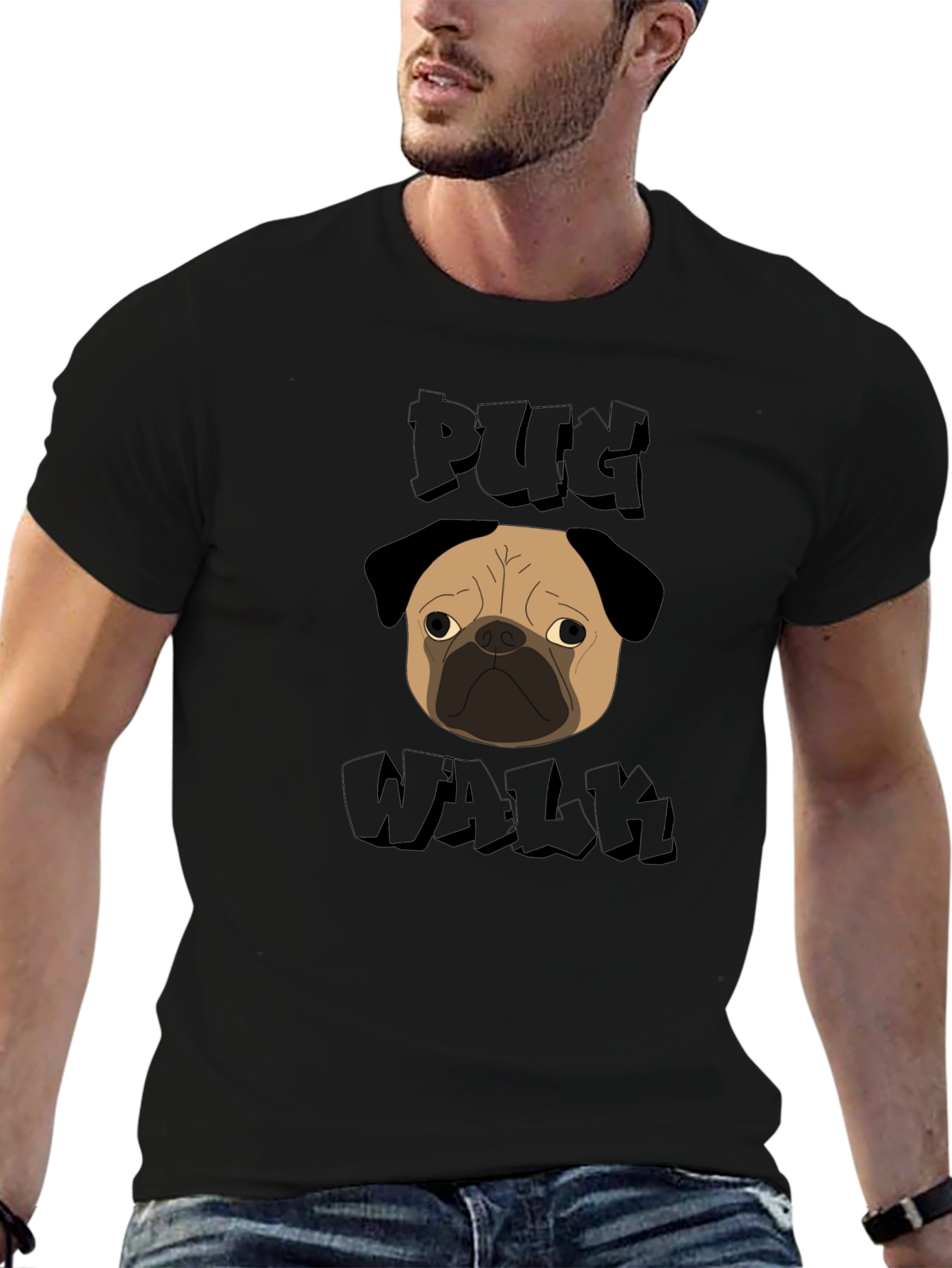 Pug Walk Graphic Tee - Unique Style
