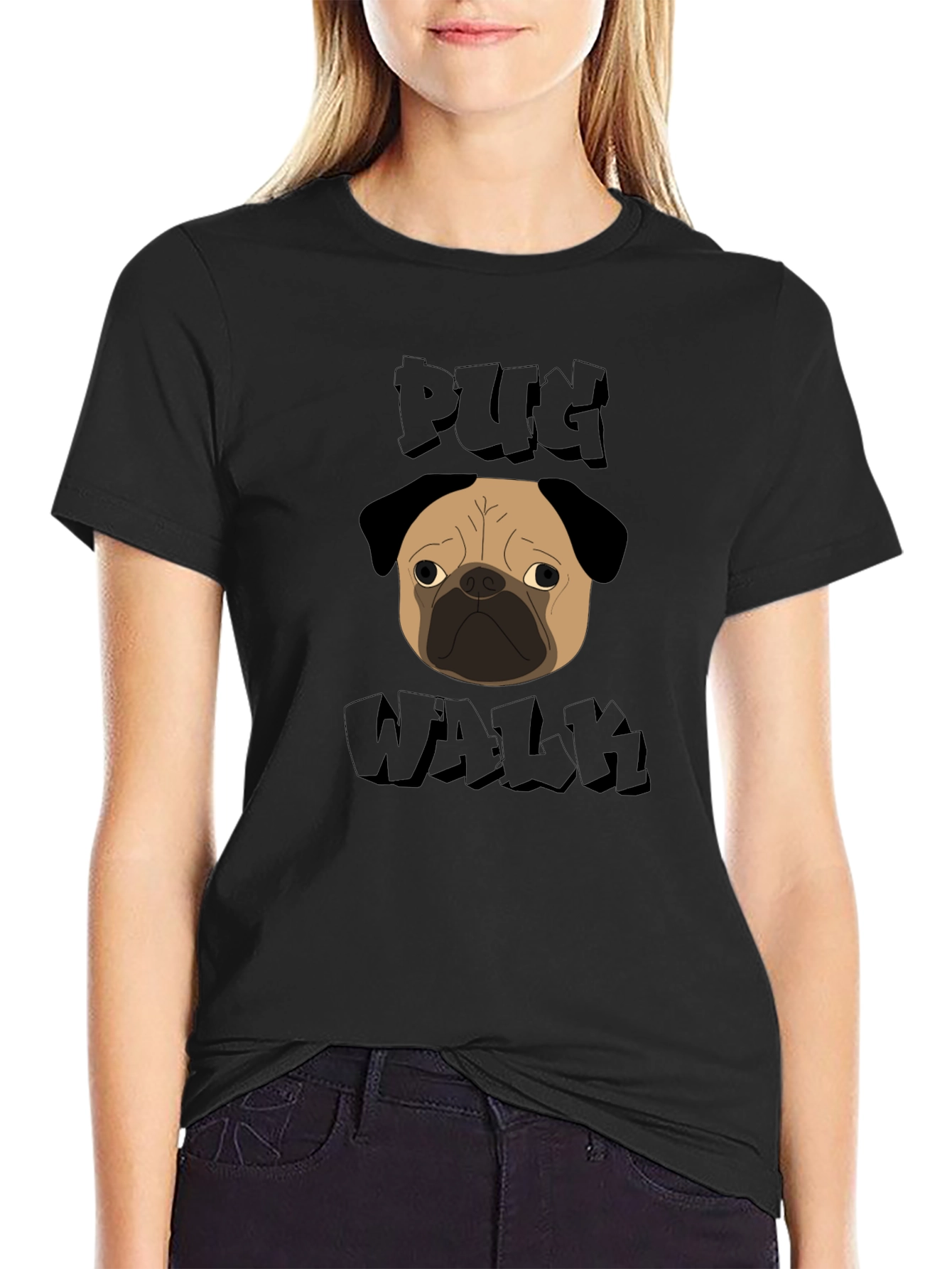 Pug Walk Graphic Tee - Unique Style
