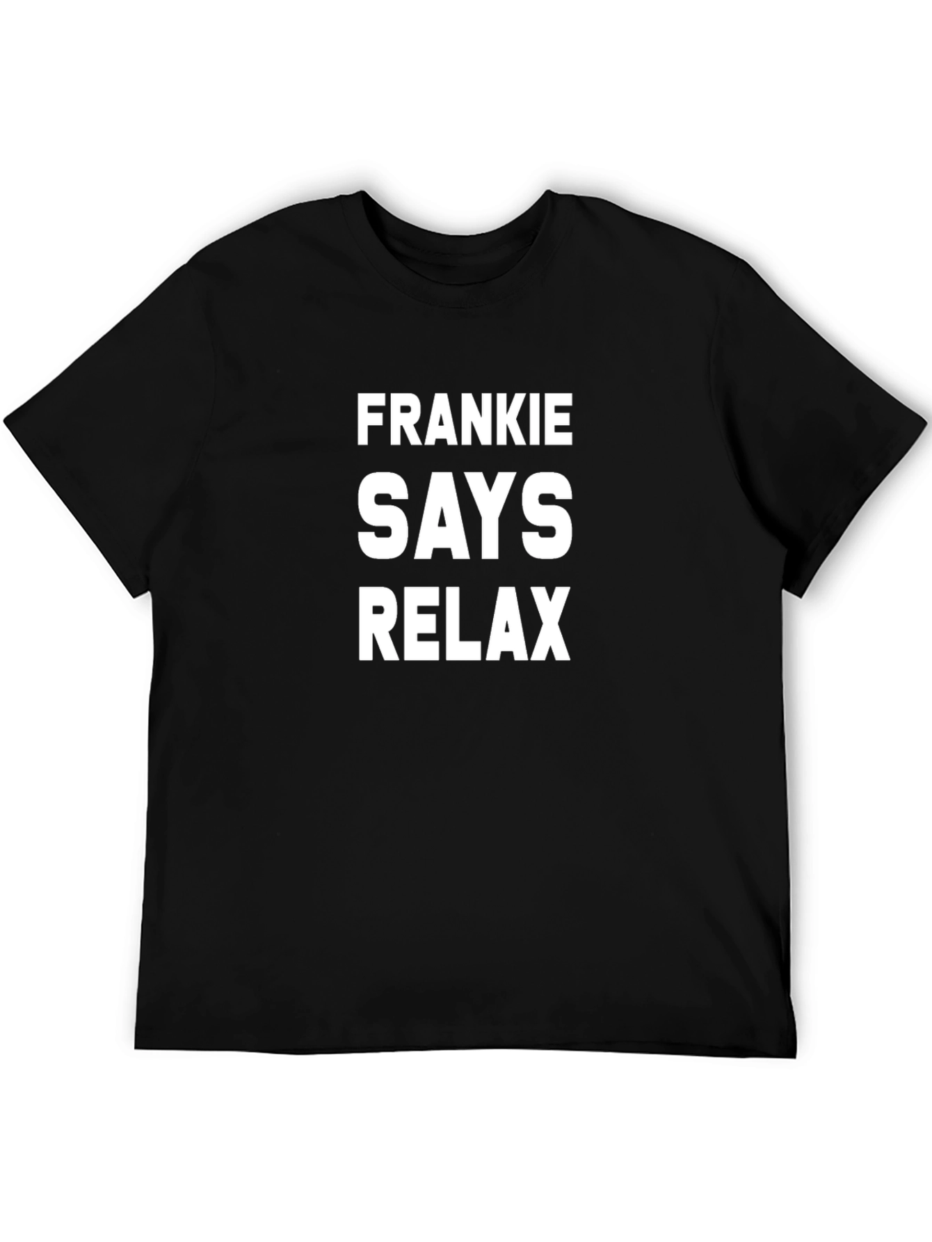 Frankie Says Relax Graphic Tee - Black Cotton T-Shirt