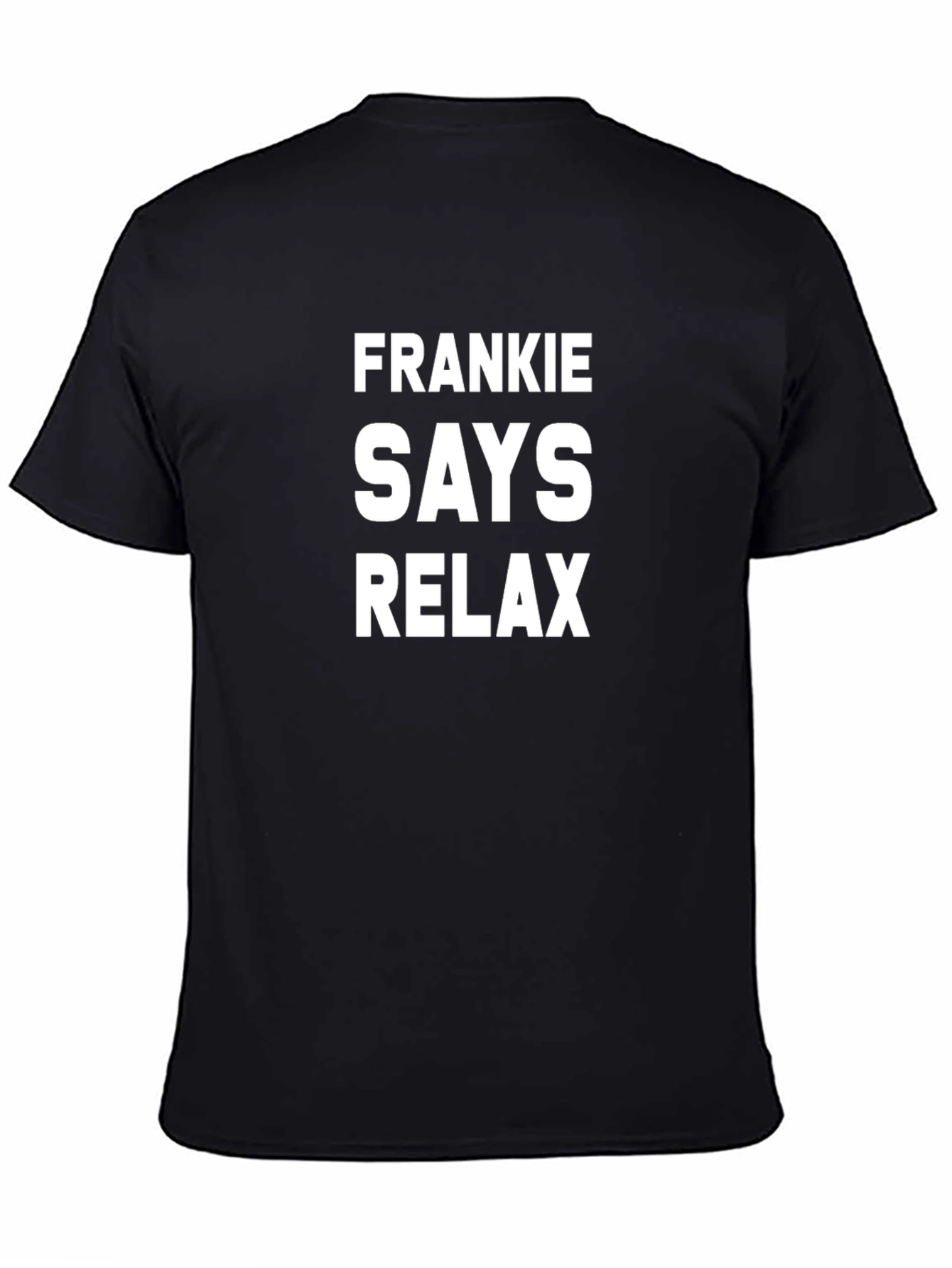 Frankie Says Relax Graphic Tee - Black Cotton T-Shirt