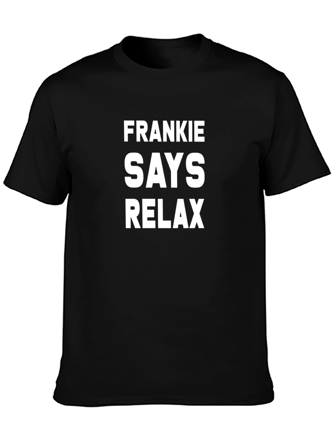 Frankie Says Relax Graphic Tee - Black Cotton T-Shirt