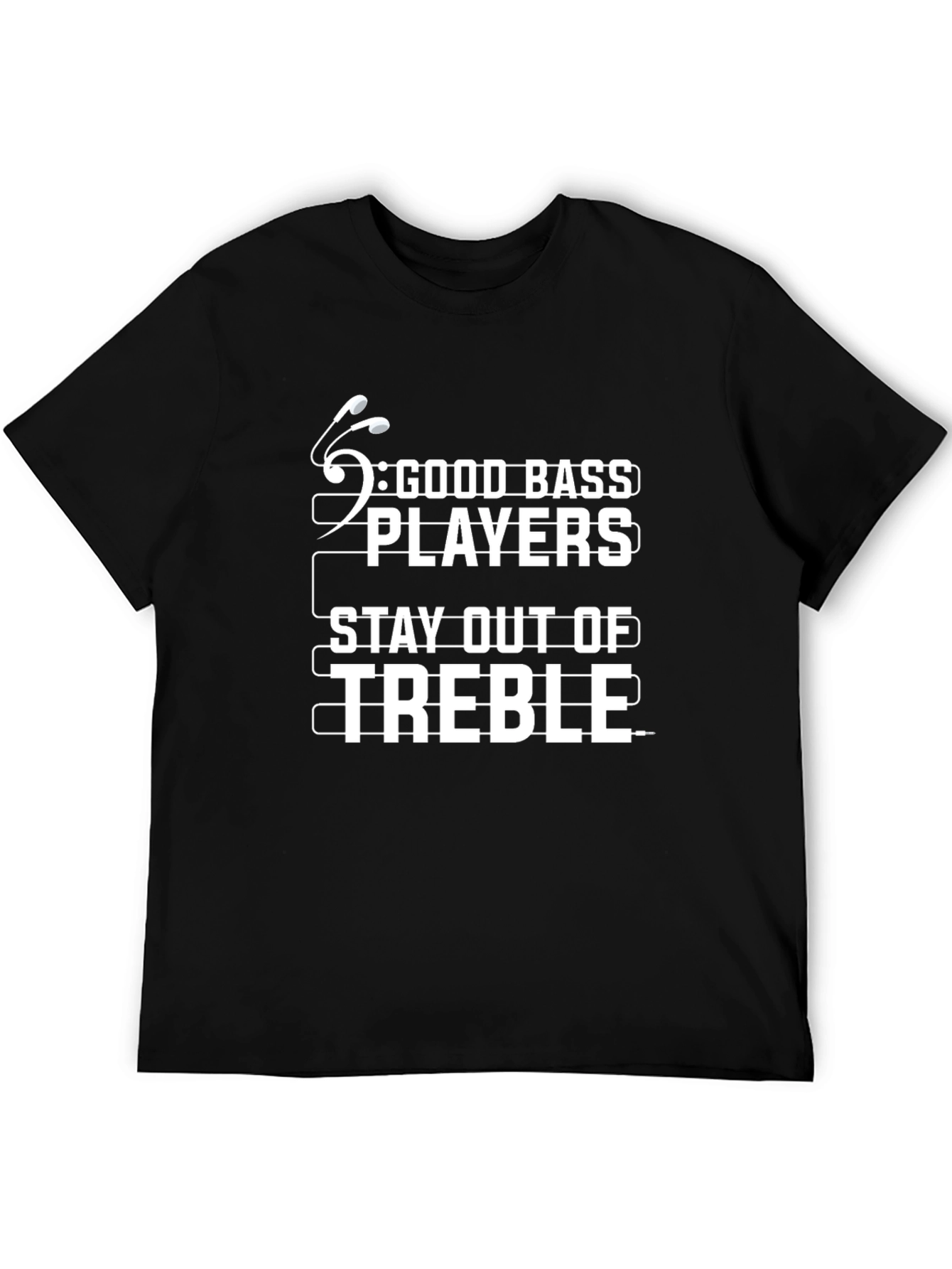 Good Bass Players Black Graphic Tee