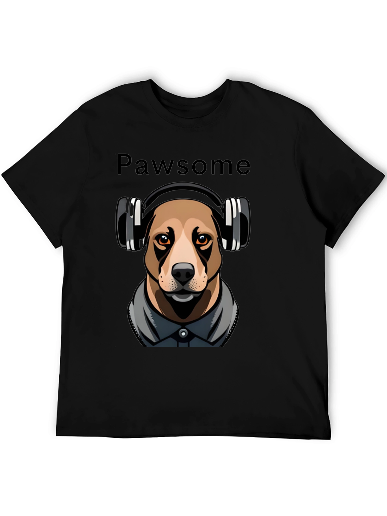 Pawsome Dog T-Shirt with Headphones