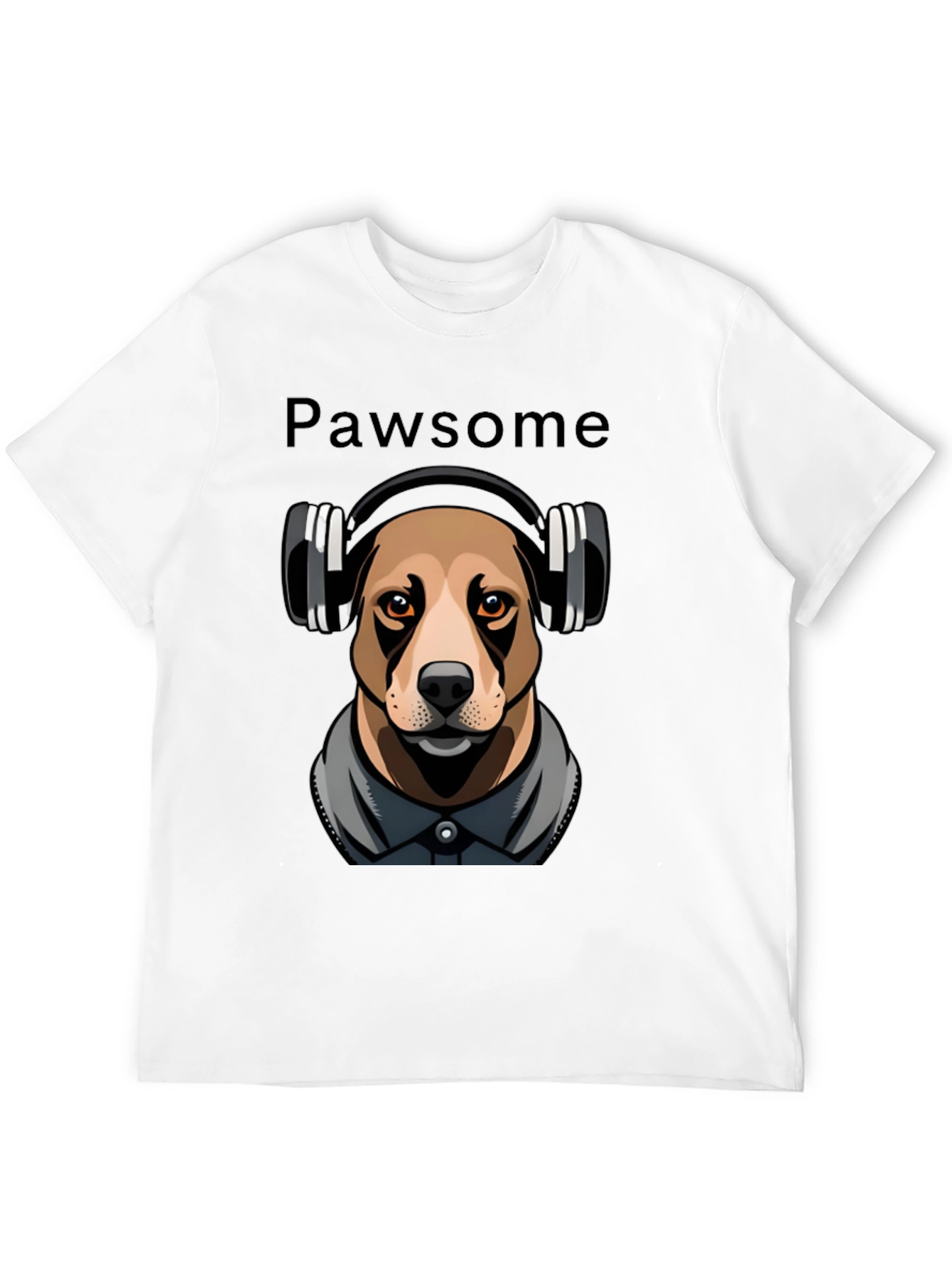 Pawsome Dog T-Shirt with Headphones