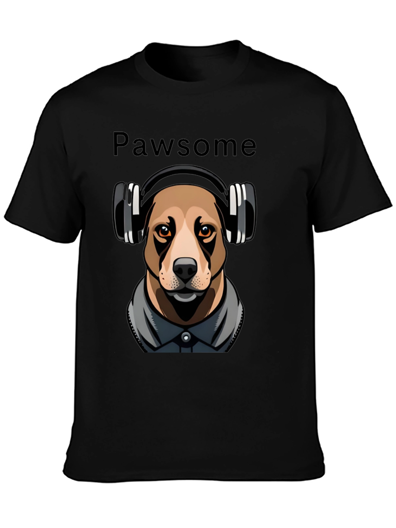 Pawsome Dog T-Shirt with Headphones
