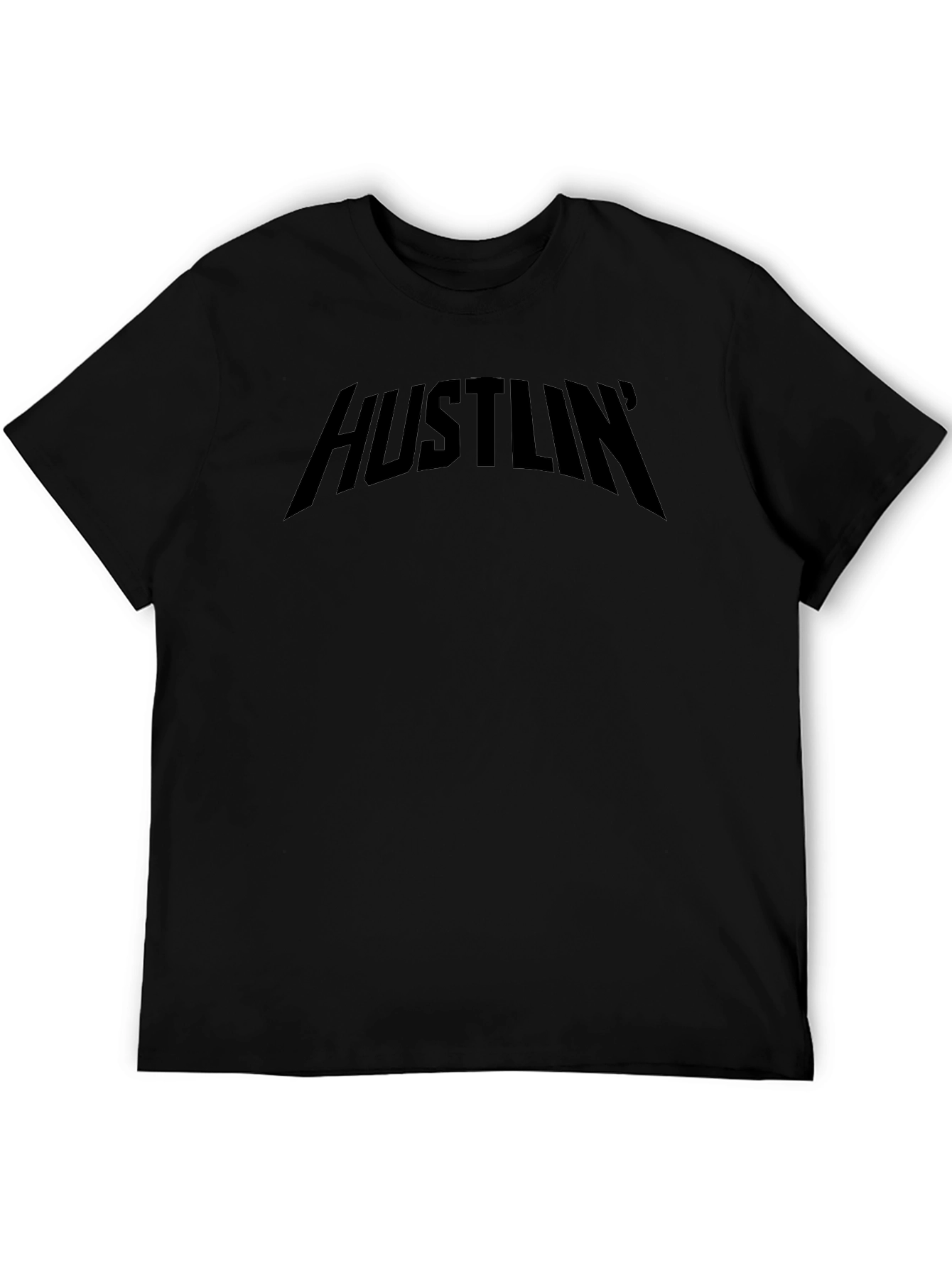 Hustlin Black Graphic Tee - Mens Short Sleeve