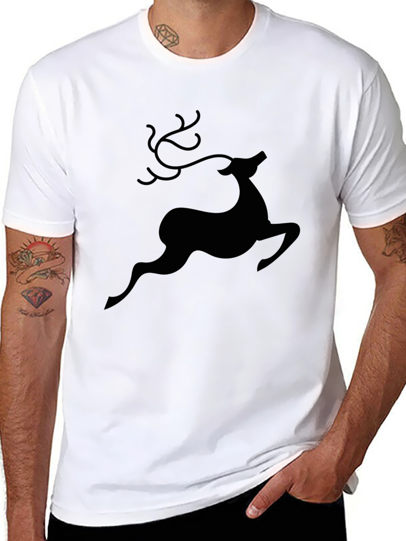 Black Deer Silhouette T-Shirt